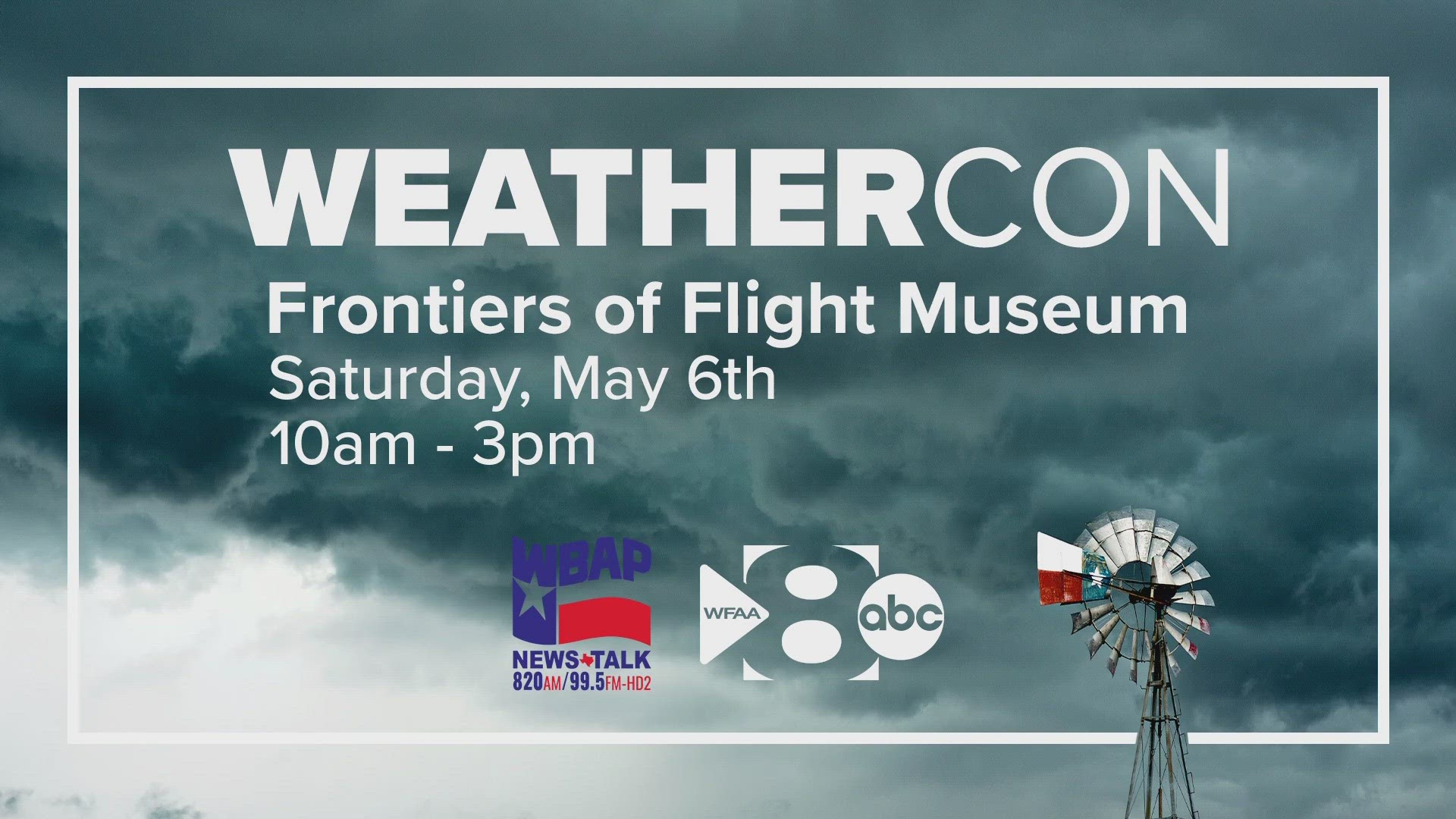 The WFAA weather team will be at Frontiers of Flight Museum on Saturday.