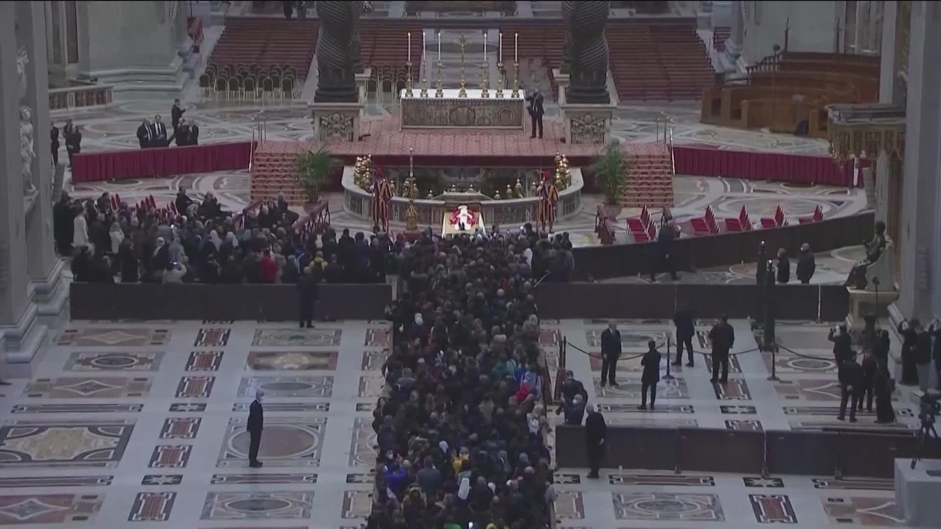 Officials expected at least 25,000 people to come and pay homage, but the crowd was more than twice that size.