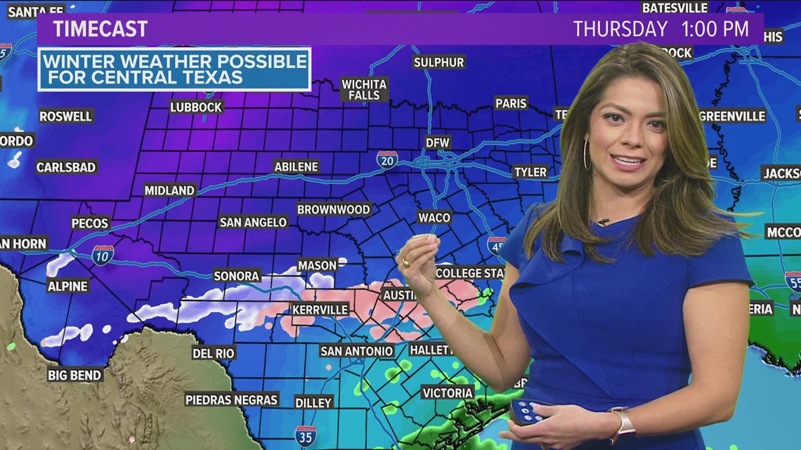 Weather forecast: Cold front arrives Wednesday. Wintry weather is possible for Central Texas