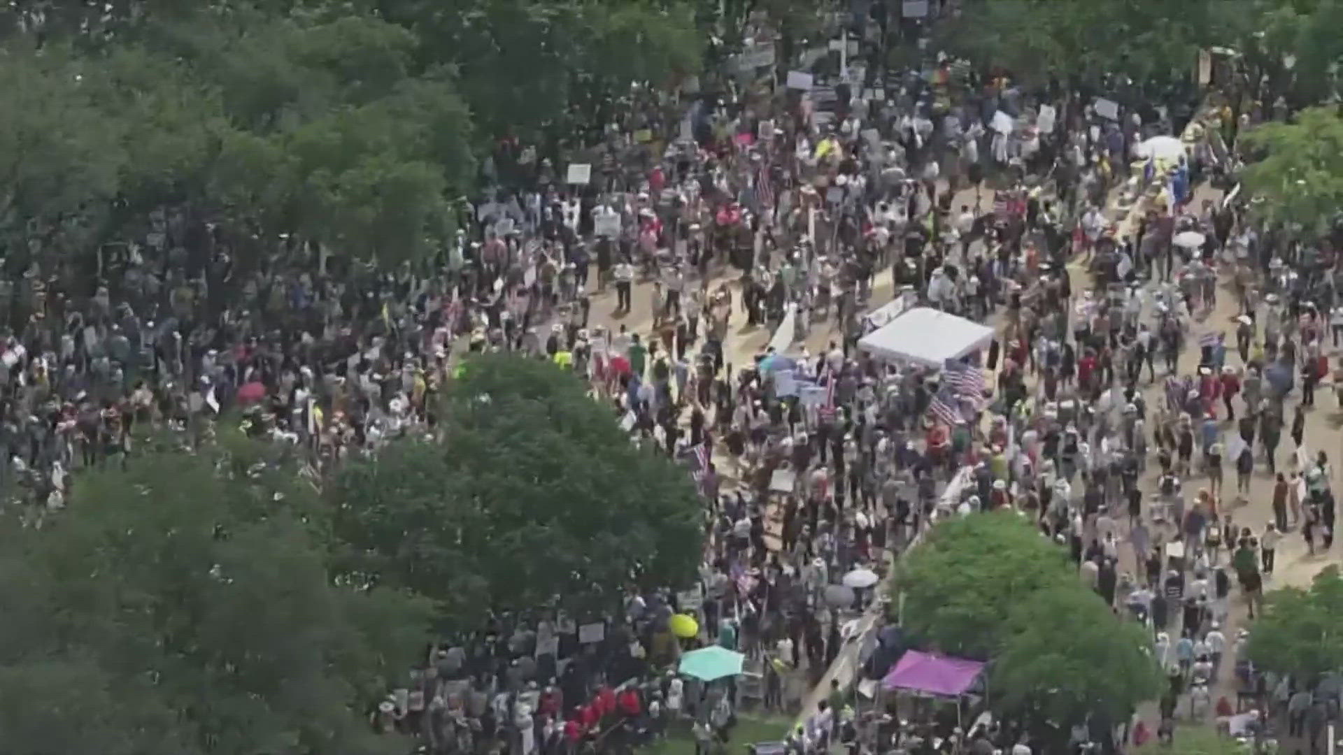 Protests against President Donald Trump were held across the country, including here in North Texas over the weekend.