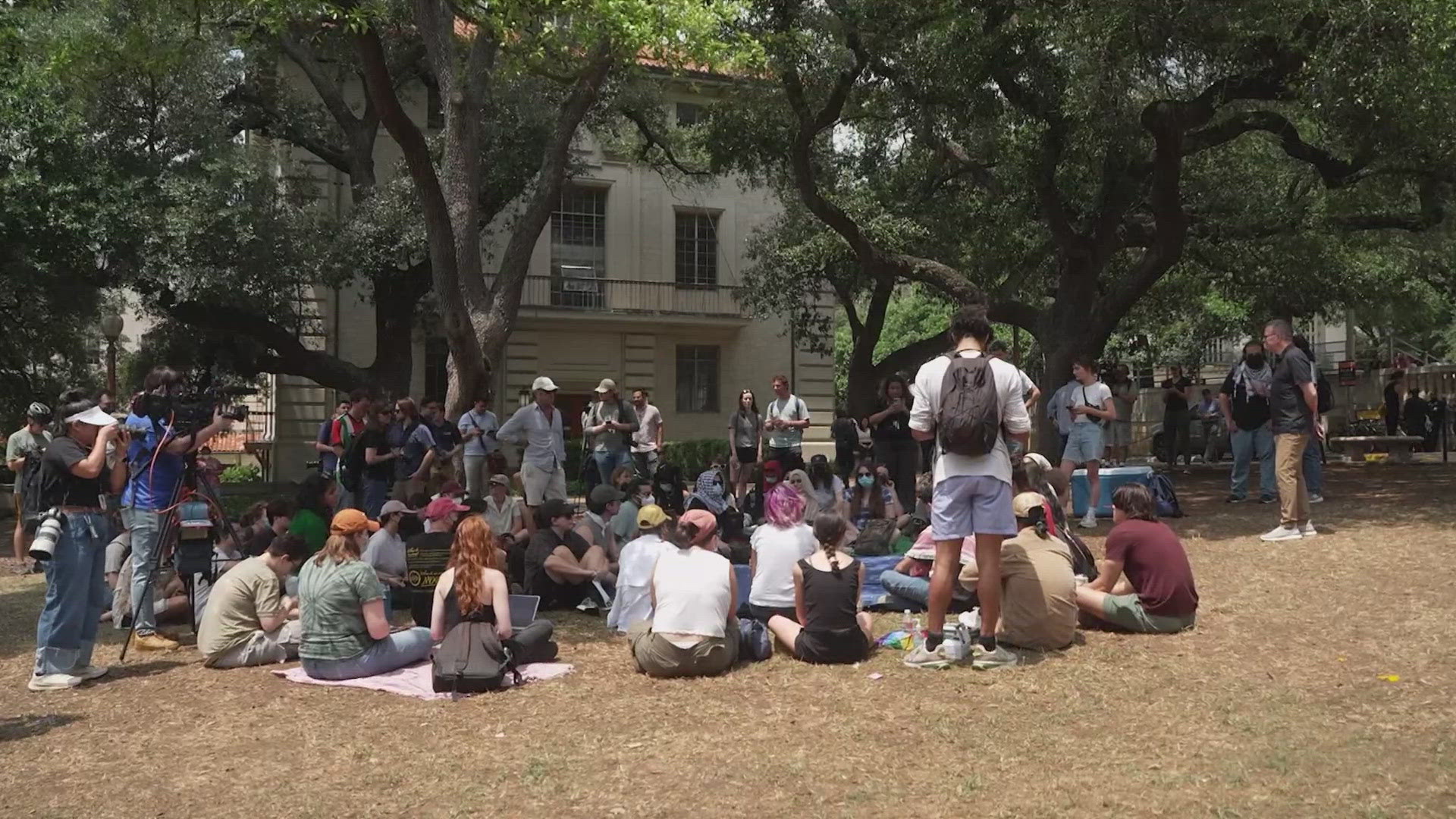 UT Austin protesters, like many nationwide, are upset at Israel for the 30,000 civilian deaths in Gaza.