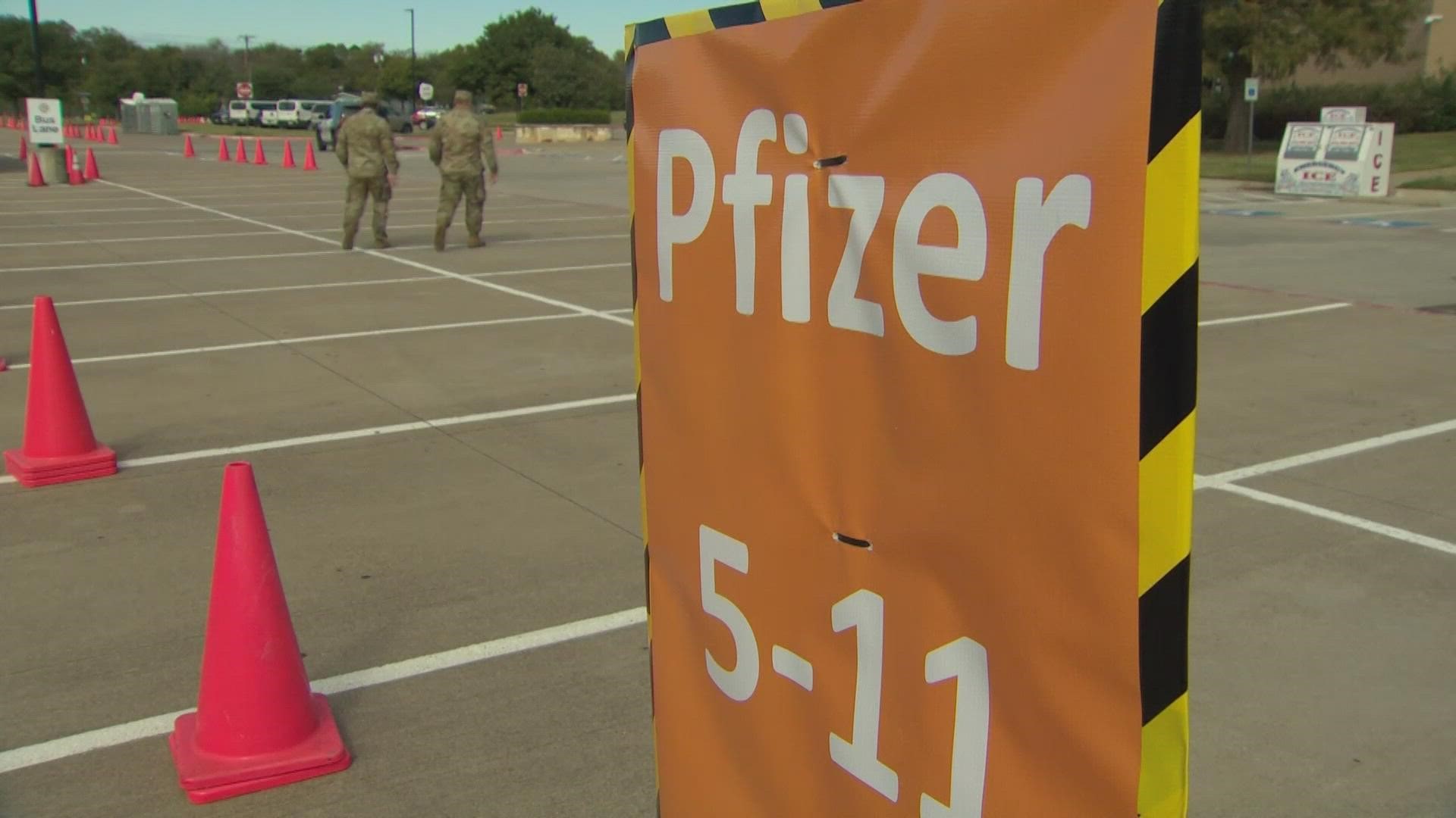 It was the first weekend that the Pfizer vaccine was available to children ages 5 to 11 in North Texas.