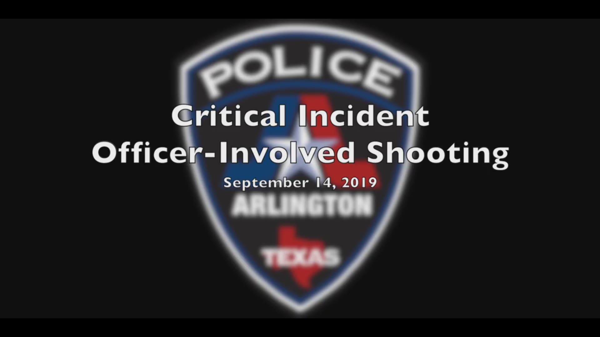 The Arlington Police Department released a redacted copy of the dash camera video and redacted portions of three officer’s body-worn cameras from a shooting on Sept. 14, 2019. Story: https://on.wfaa.com/30kRLSv