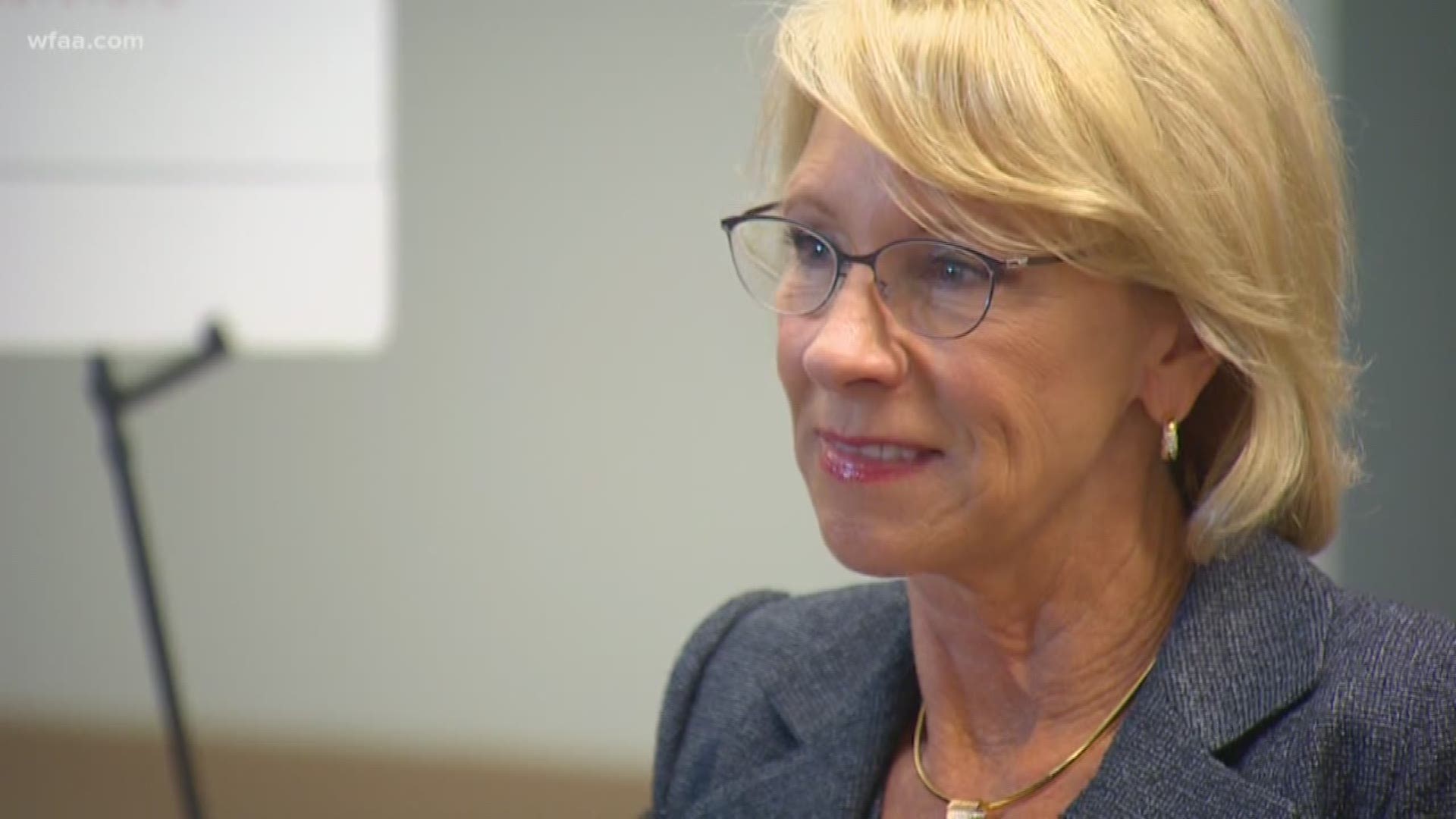 U.S. Education Secretary Betsy Devos visits Dallas