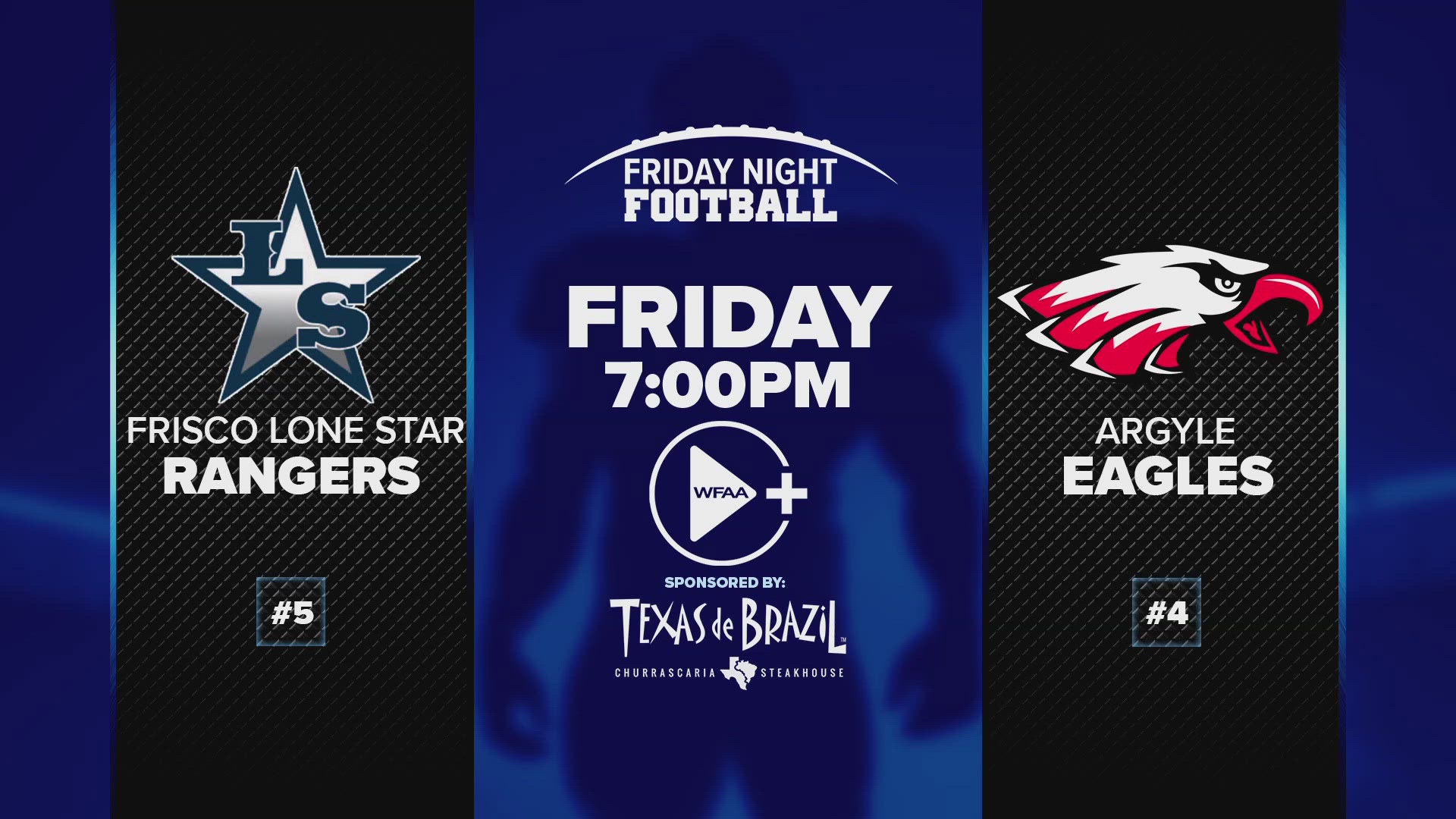 Here's a preview of our first Friday Night Football matchup between the No. 5-ranked Frisco Lone Star Rangers and the No. 4-ranked Argyle Eagles. 