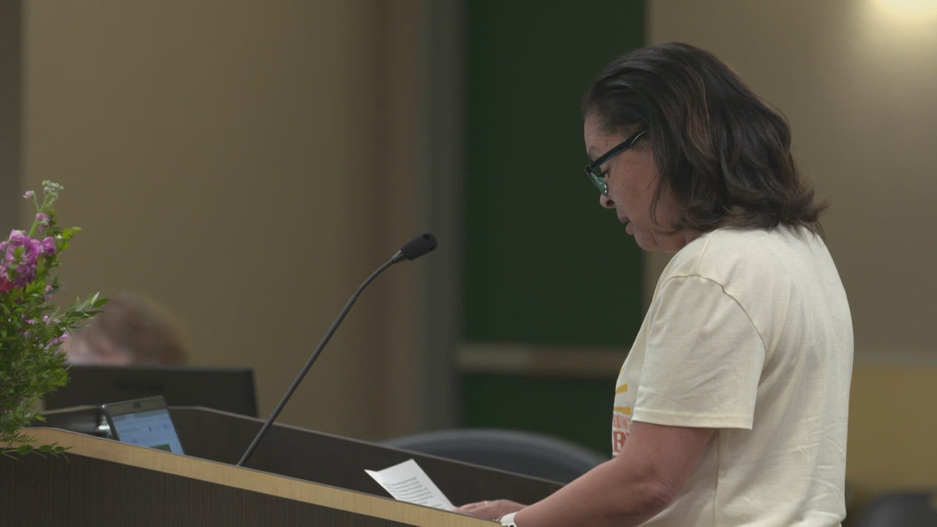 Parents left the school board meeting frustrated after the school board president read a statement, stating the DOE's findings of student discrimination were false.