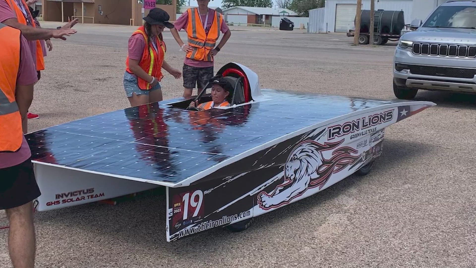 A group of North Texas high school students is two days into a cross-country solar car race and is already making history.