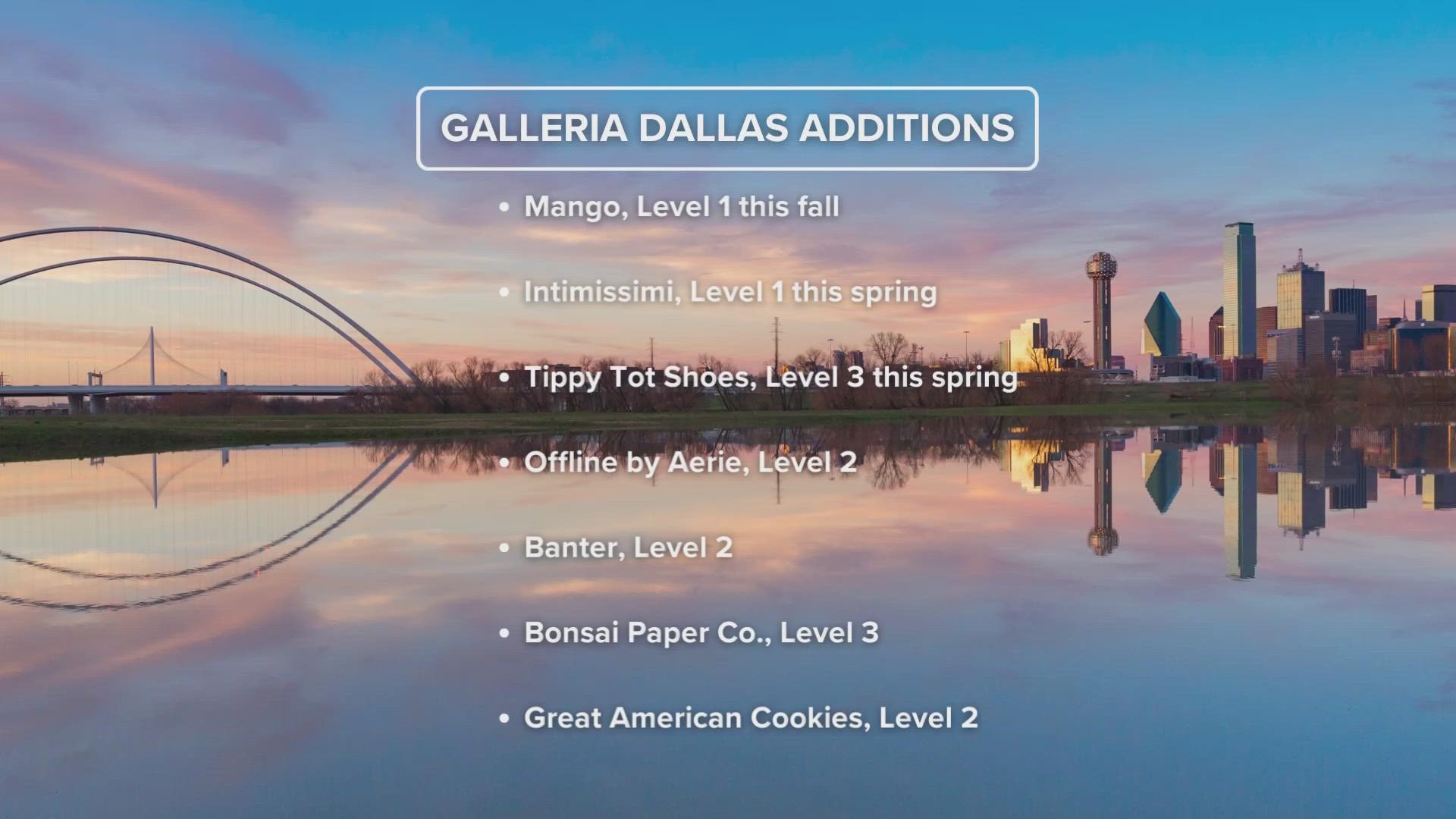 Galleria adds four new stores, including a big return by Dallas