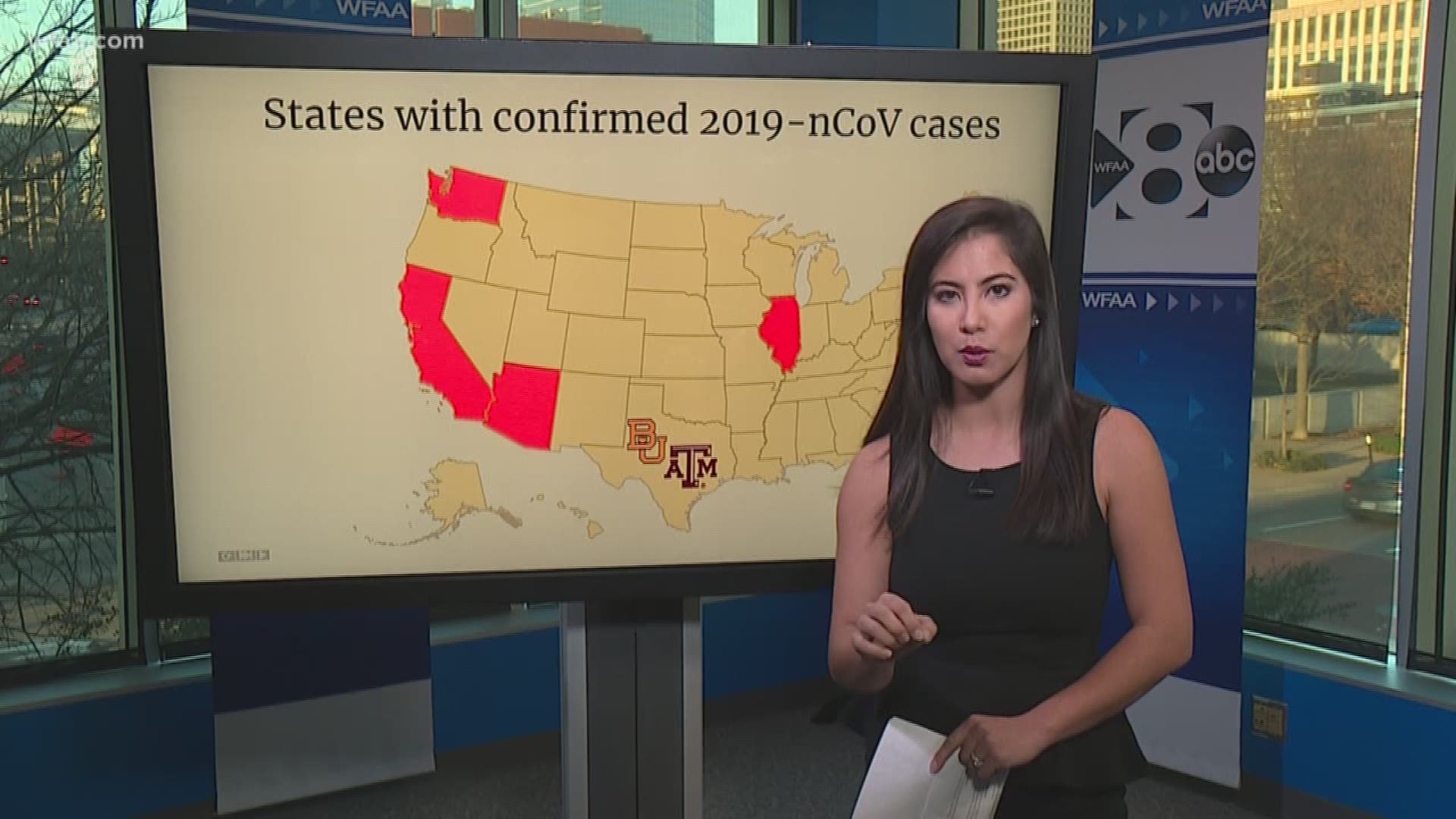 Two new confirmed cases were announced Sunday — one in Los Angeles County in California and the other in Arizona. All of the U.S. patients had traveled to Wuhan.