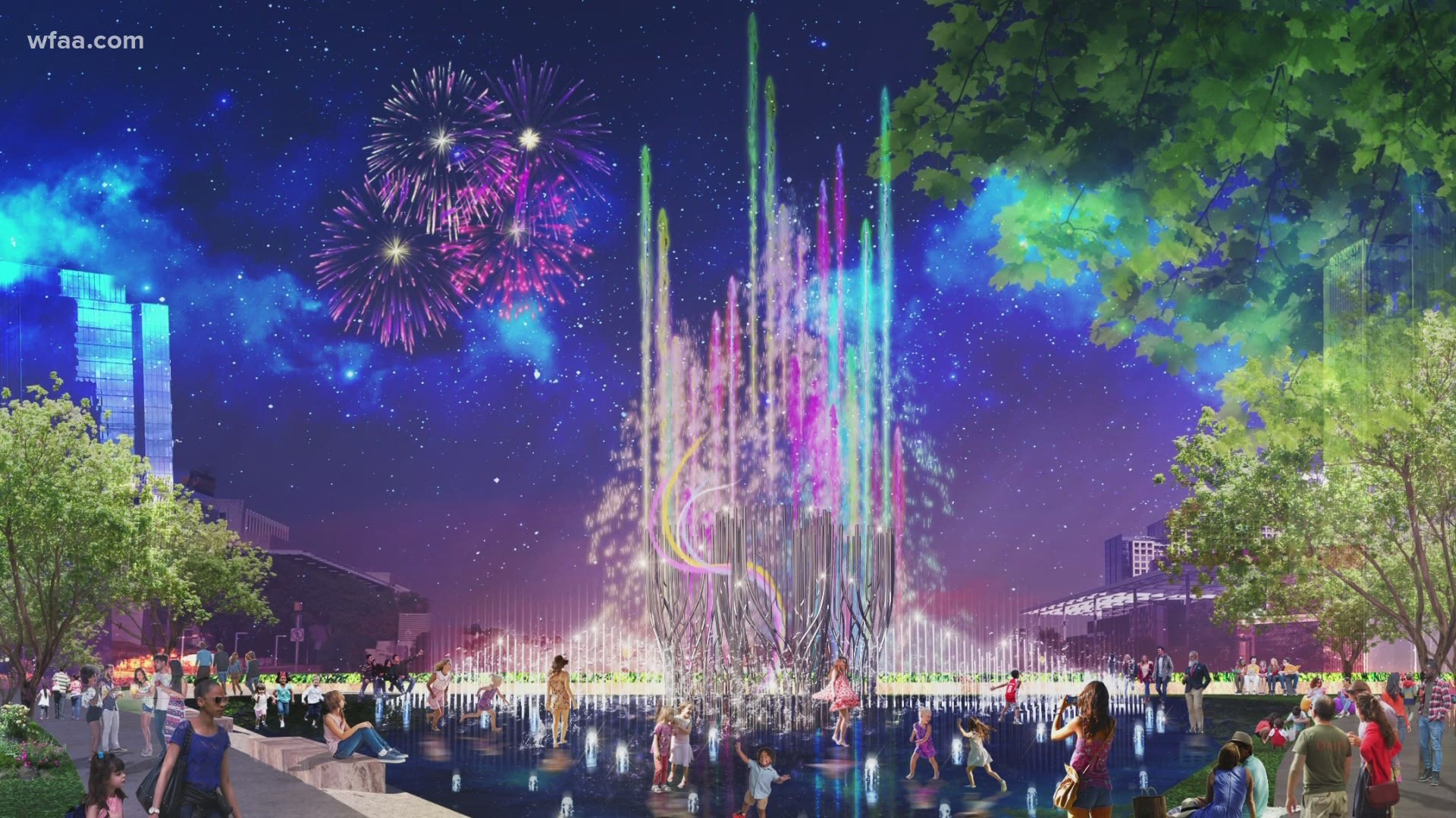 Klyde Warren Park will soon become home to the world's tallest interactive fountain, which is already being described as a future landmark.