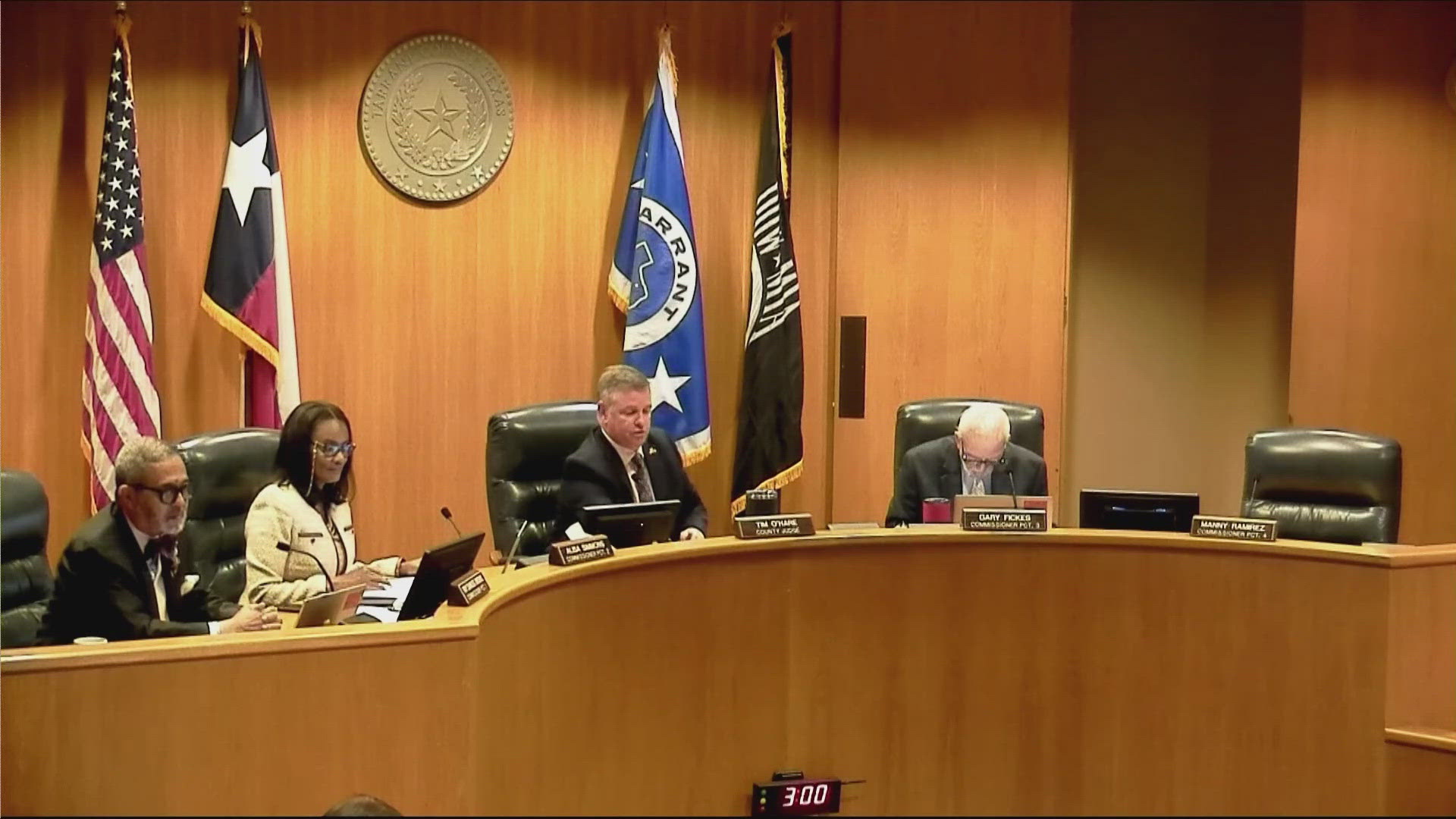 The Tarrant County Commissioners met Tuesday.