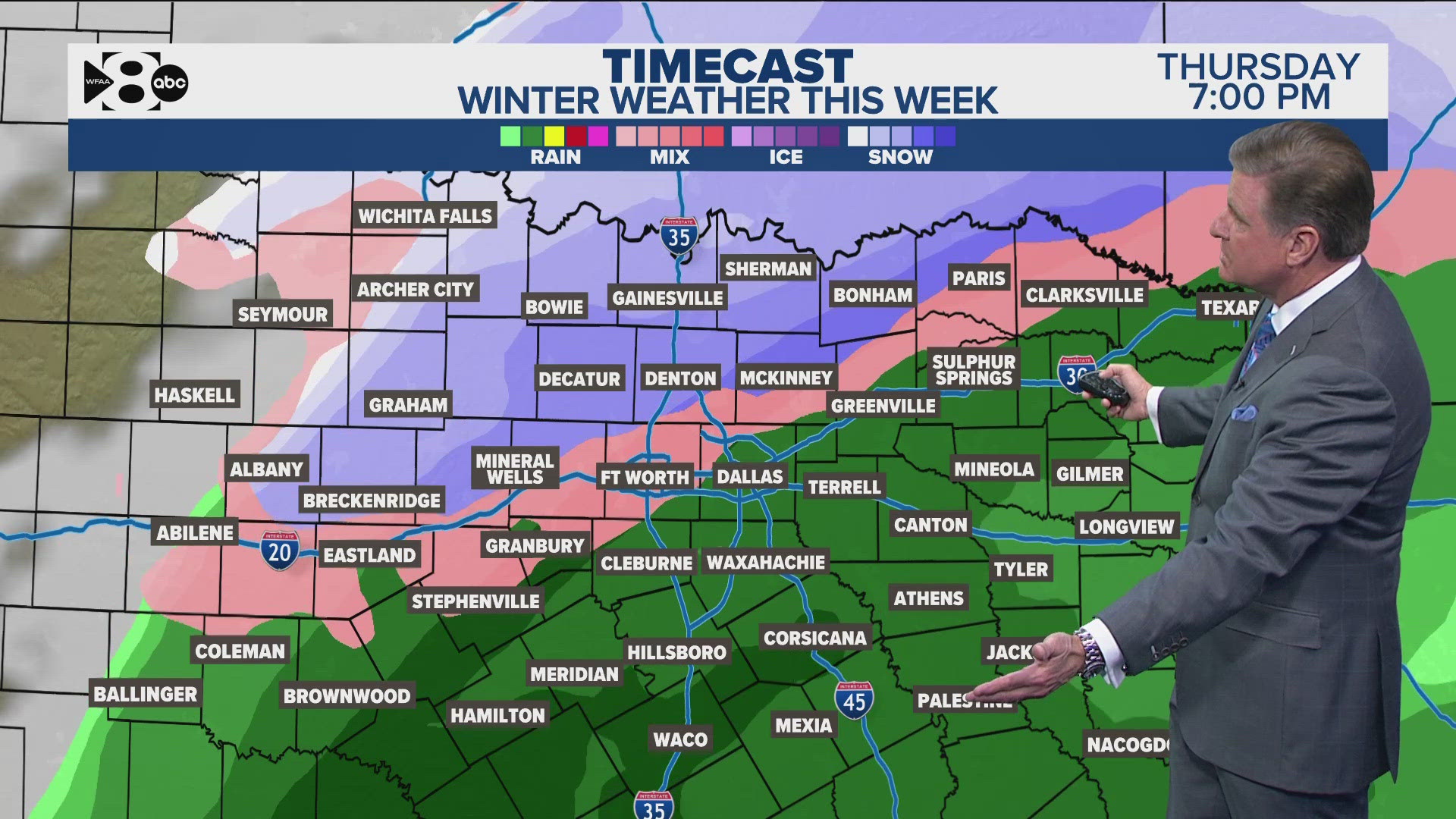 Here's the latest timeline for the wintery weather hitting North Texas later this week.