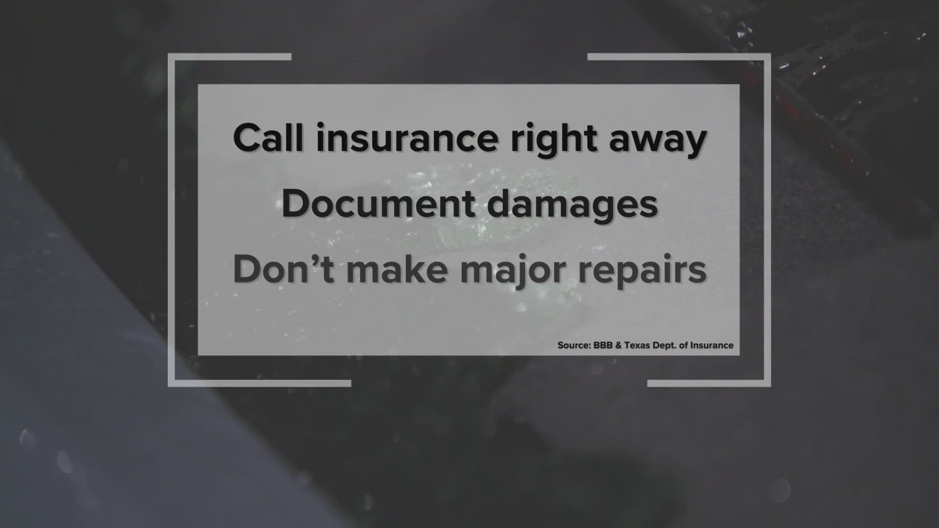 Chris Sadeghi has some key insurance tips if you get storm damage this season.