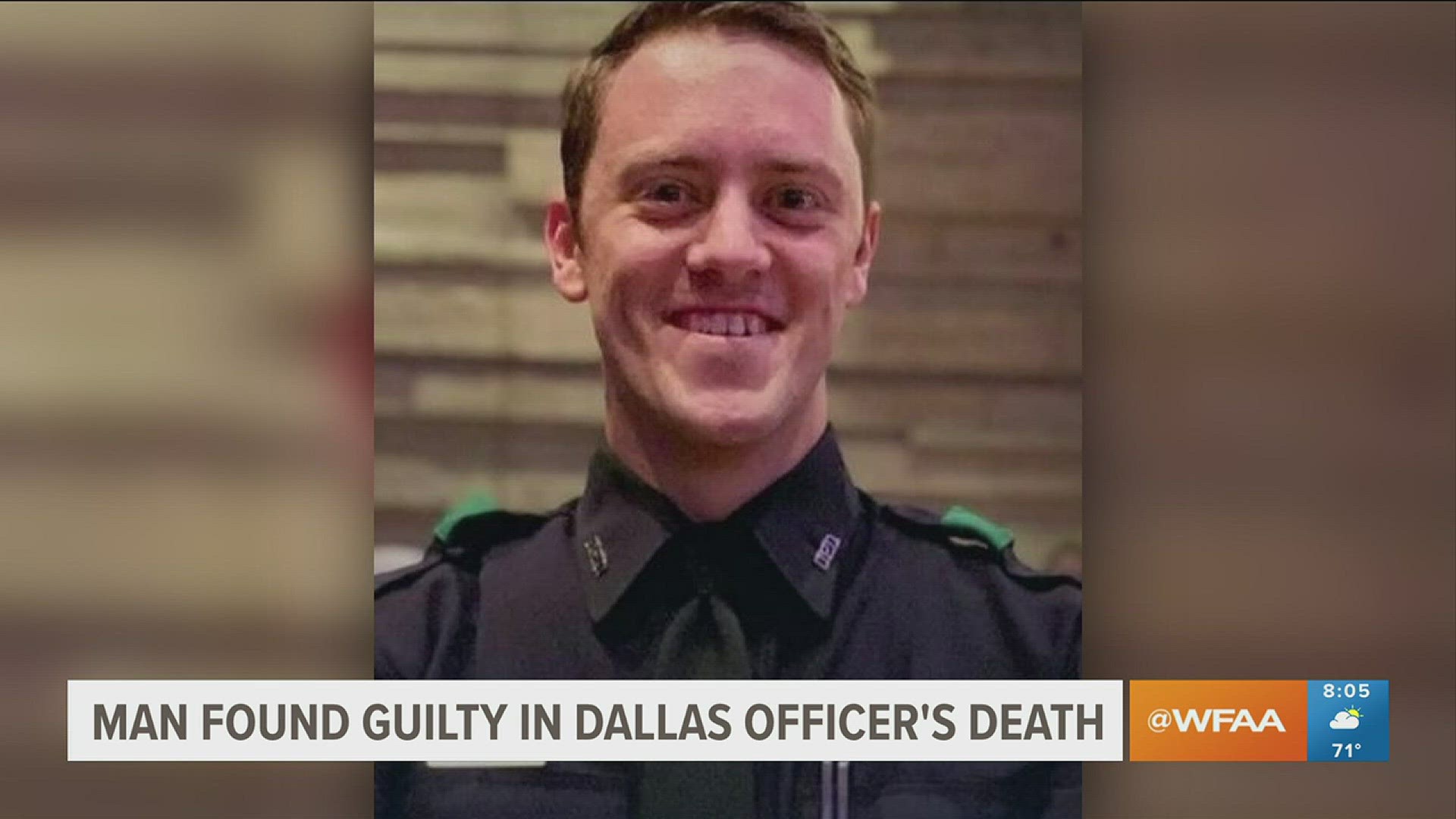 The man accused of hitting and killing a Dallas police officer was found guilty of intoxication manslaughter of a peace officer.