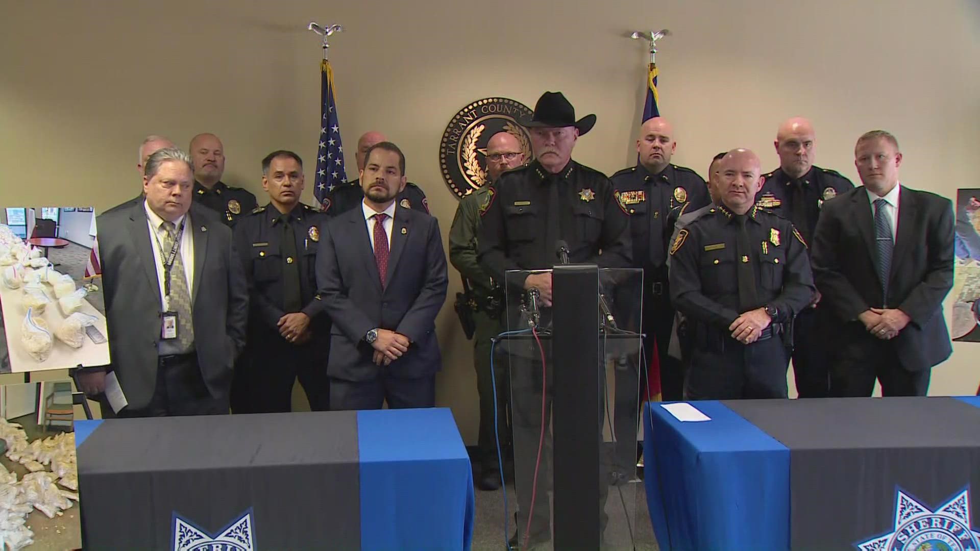 More than 1,400 pounds of meth were seized in Tarrant County over the last month.