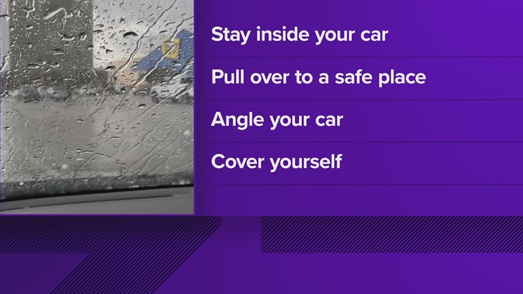 Driving tips: What to do if you're caught in a hailstorm