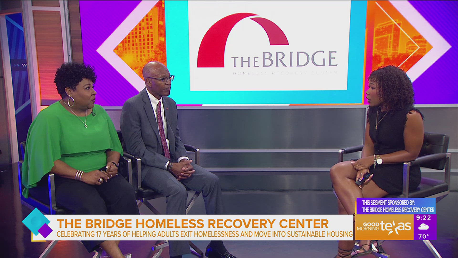 This segment is sponsored by The Bridge Homeless Recovery Center. Celebrating 17 years of helping adults exit homelessness and move into sustainable housing. 
