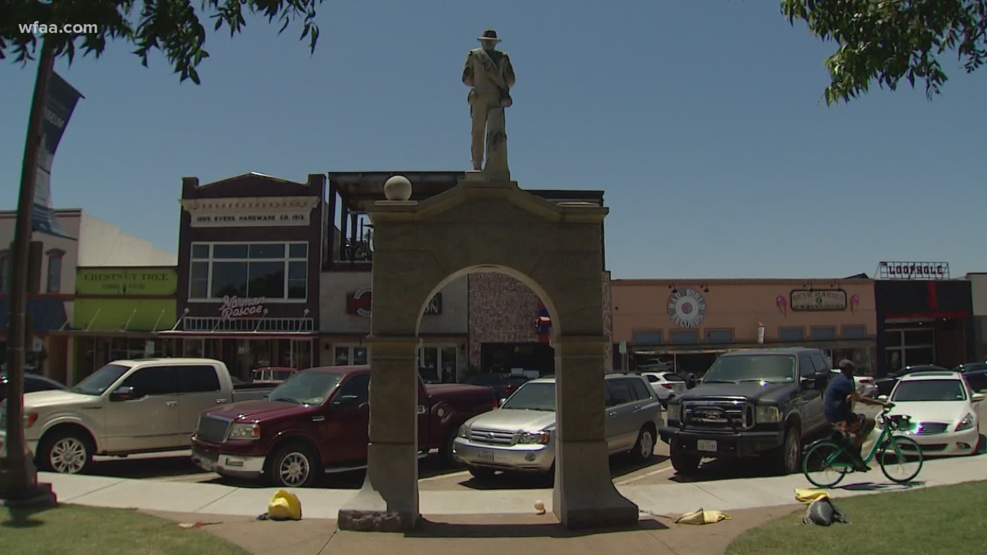 Denton County commissioners voted 5-0 to remove the statue.