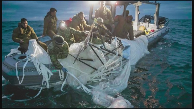 PHOTOS: Navy releases first close-up images of Chinese balloon