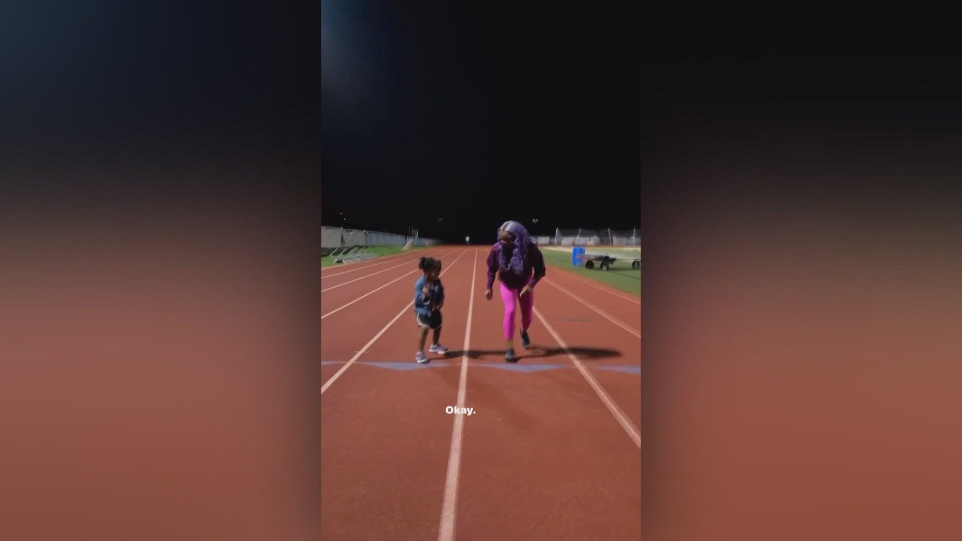 During an ad shoot, the daughter of a content creator took a liking to "the nice lady with mermaid hair" and the ambitious 4-year-old challenged her to a race.