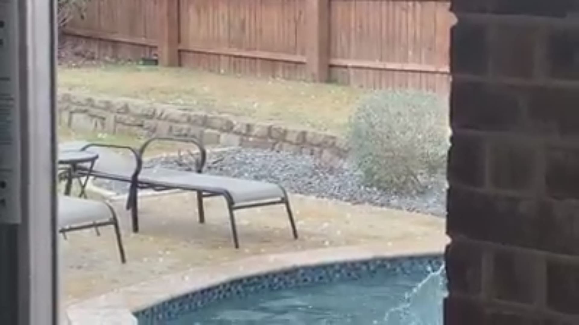 Kit McGee sent us some video of hail in Allen.
