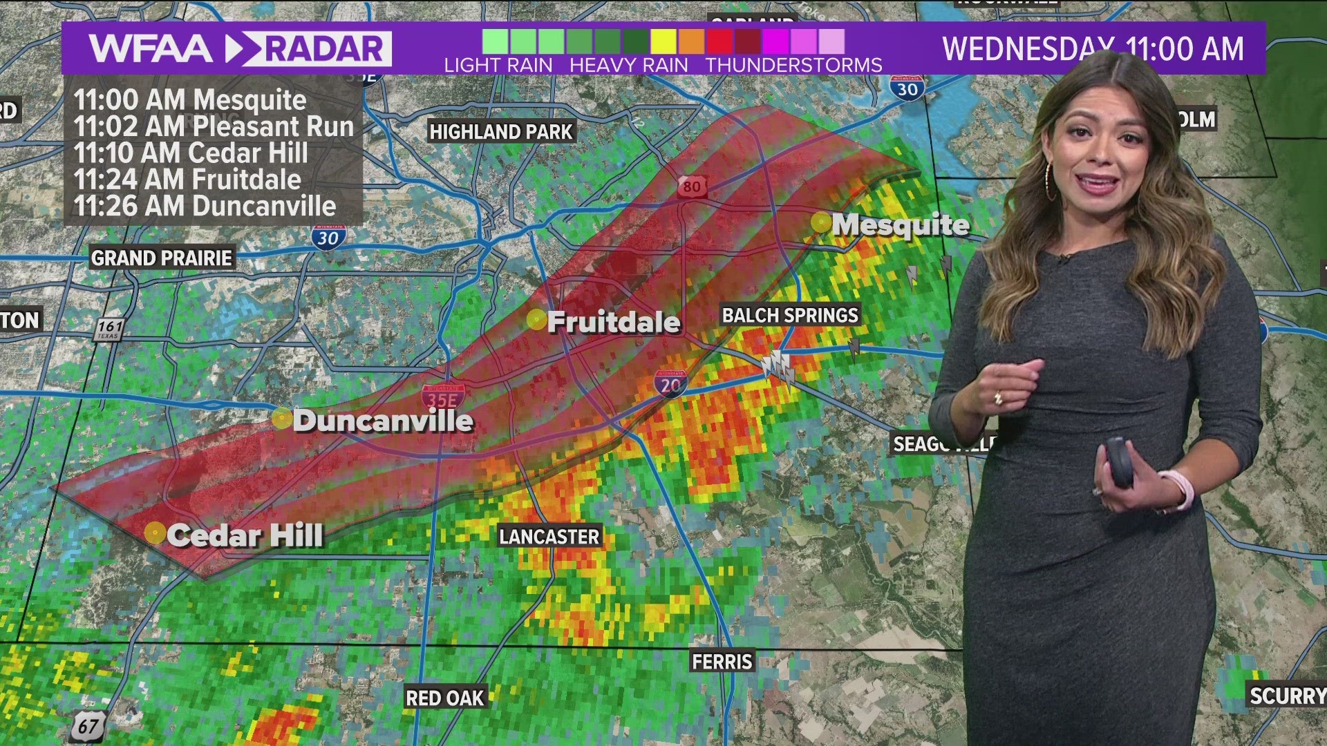 Storms, rain pushing through DFW on Wednesday morning | wfaa.com