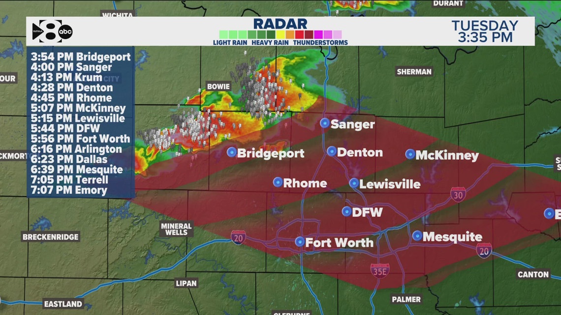 Timeline of storms across the DFW area | Weather Impact Alert | wfaa.com