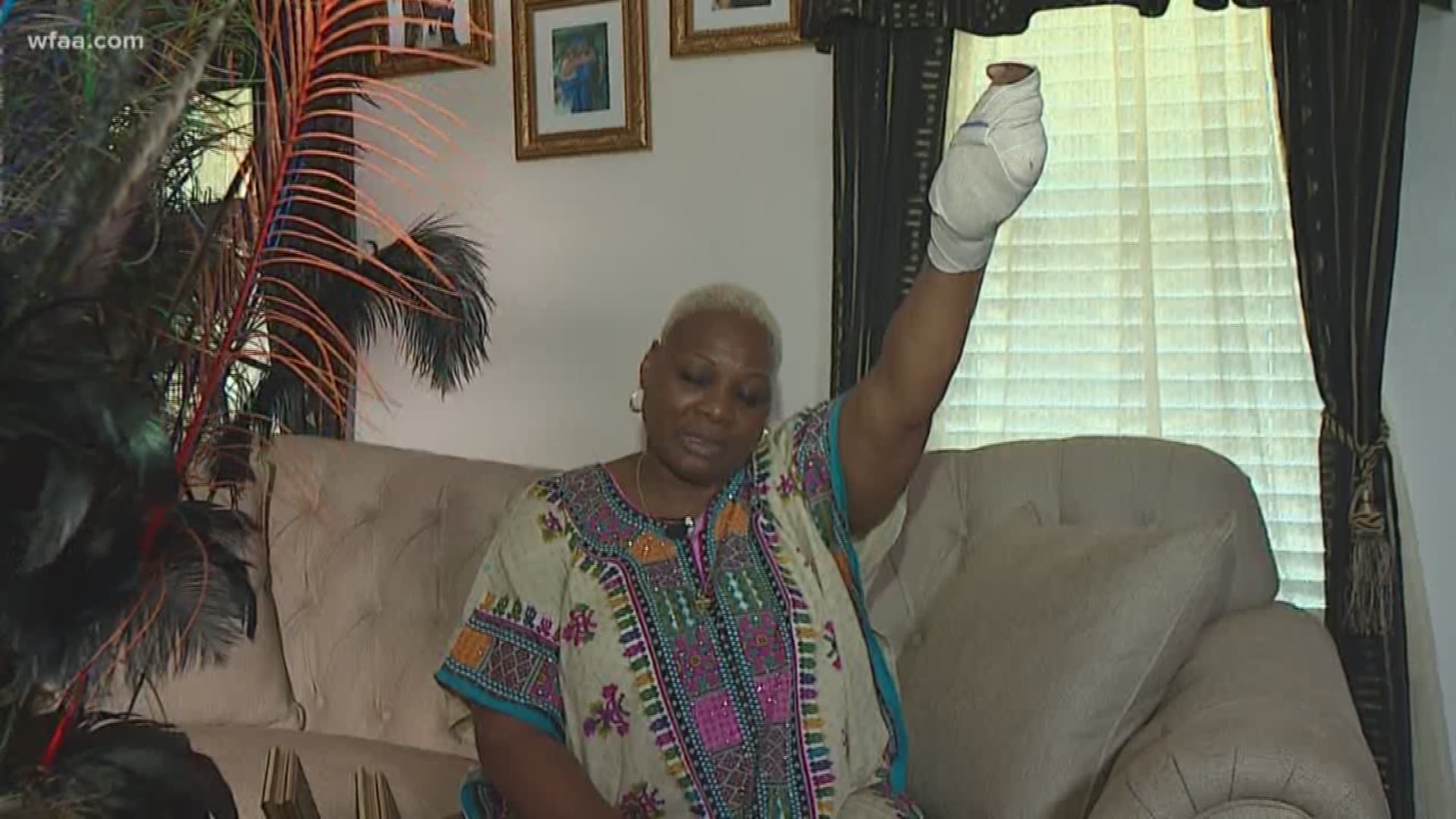 Grandmother's hand blown off by firework