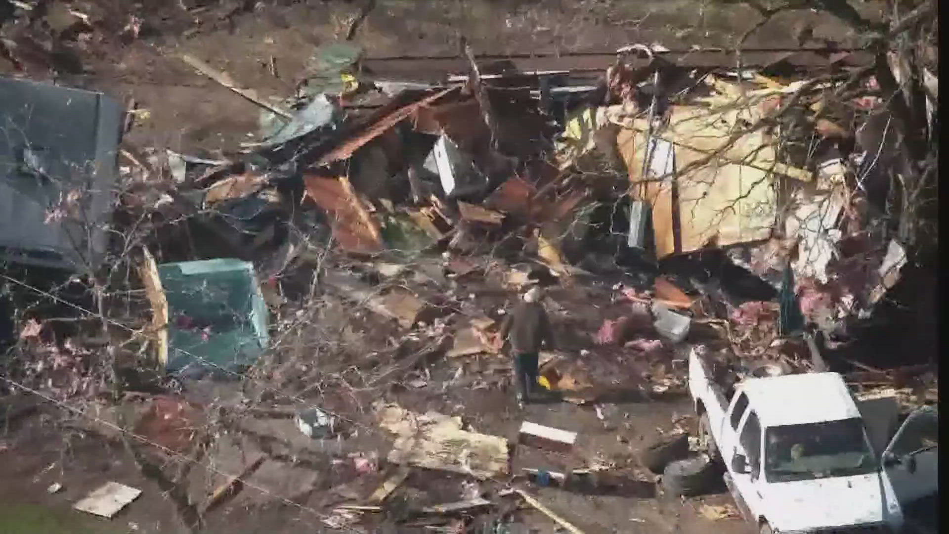 Tuesday morning storms and strong winds left extensive damage across North Texas.