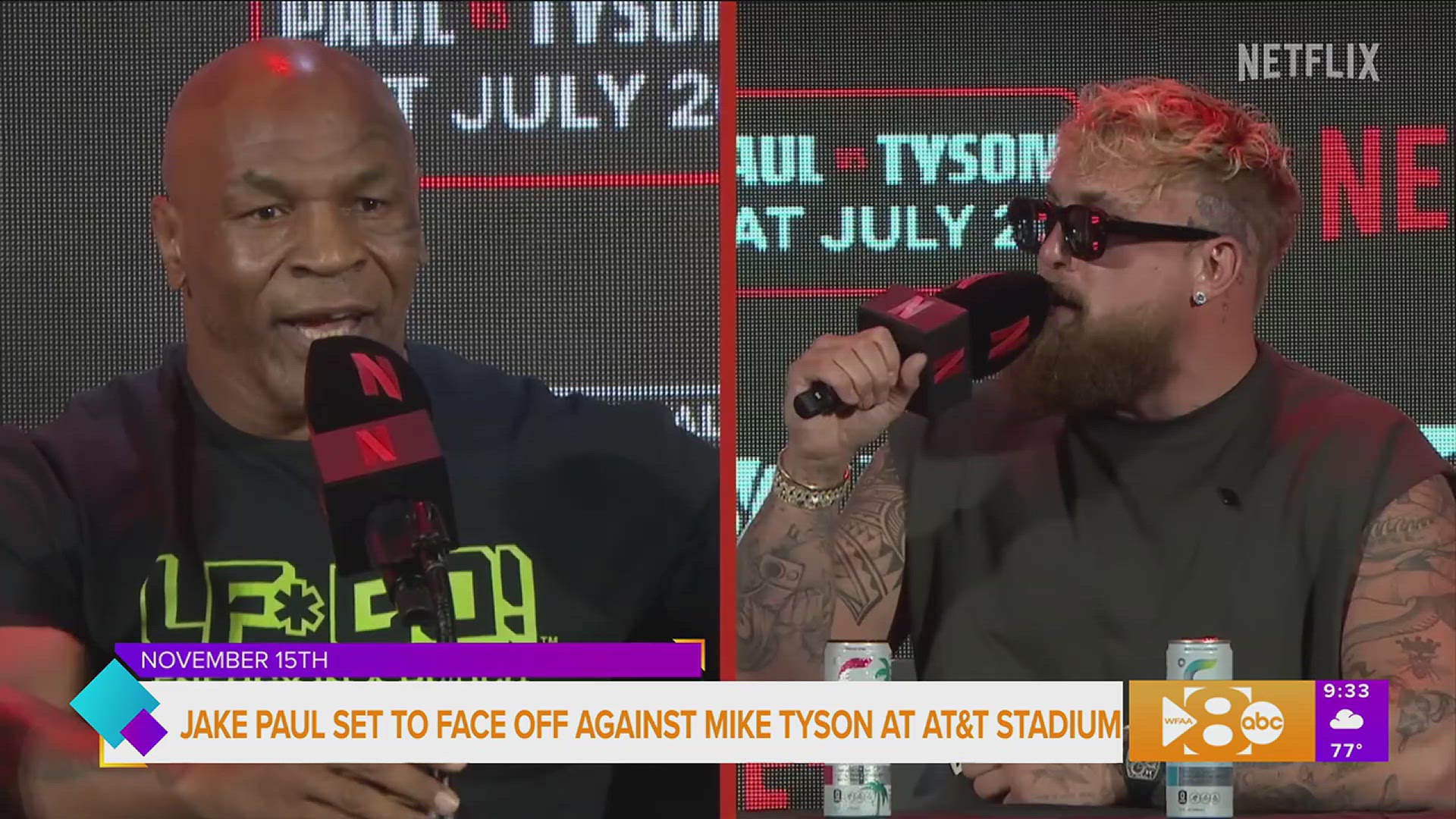 You can watch Jake Paul and Mike Tyson box it out in the ring on November 15th at AT&T Stadium and on Netflix. 