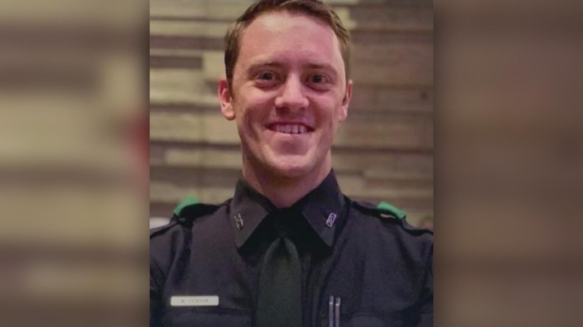 Officer Mitchell Penton was killed after being hit by a suspected drunk driver in February 2021.