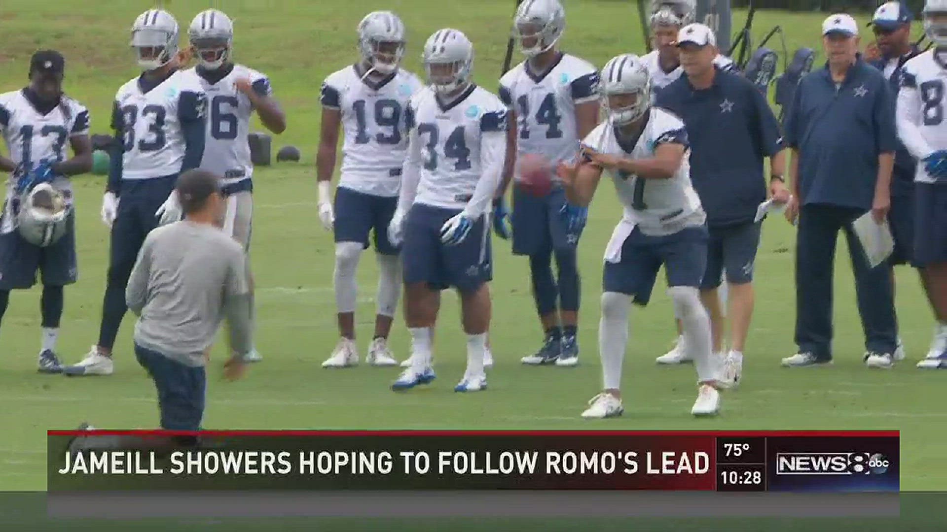 Jameill Showers hoping to follow Romo's lead