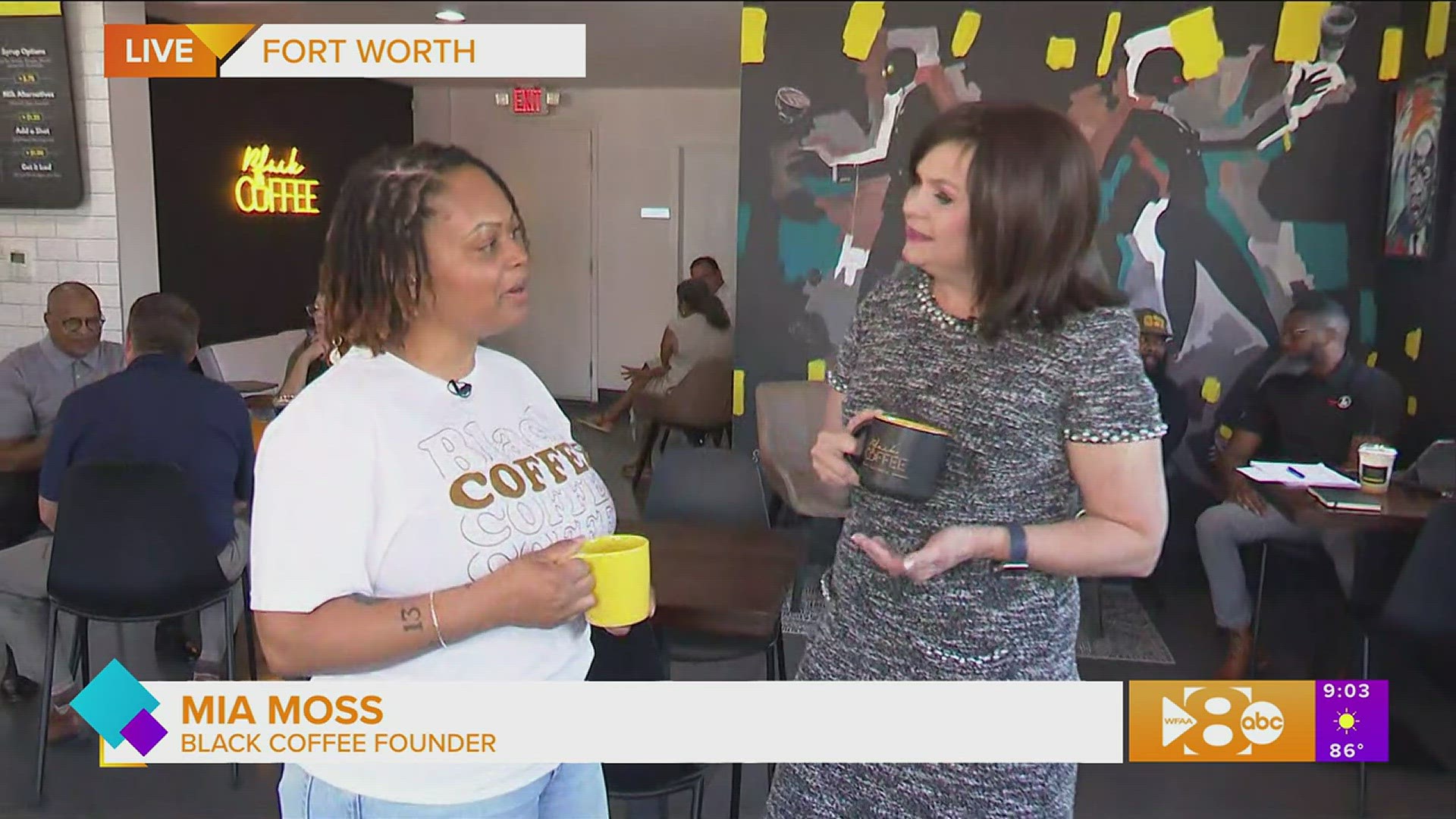 Black Coffee founder and owner Mia Moss talks about her inspiration for opening her shop near Texas Wesleyan University