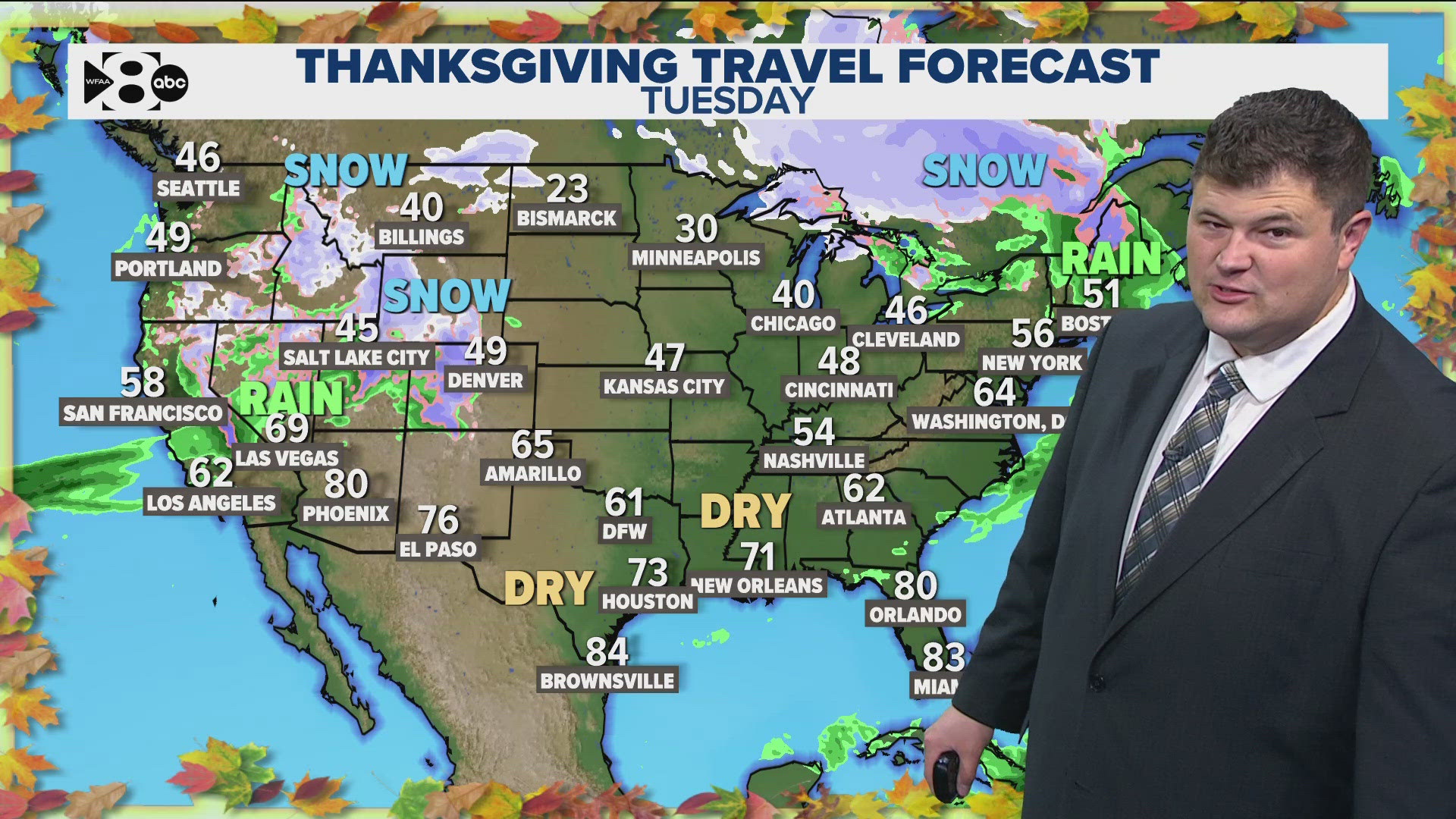 Back-to-back cold fronts are bringing major swings in temperature for Dallas Fort Worth. Plus, if you're traveling we give you a look at the travel forecast.