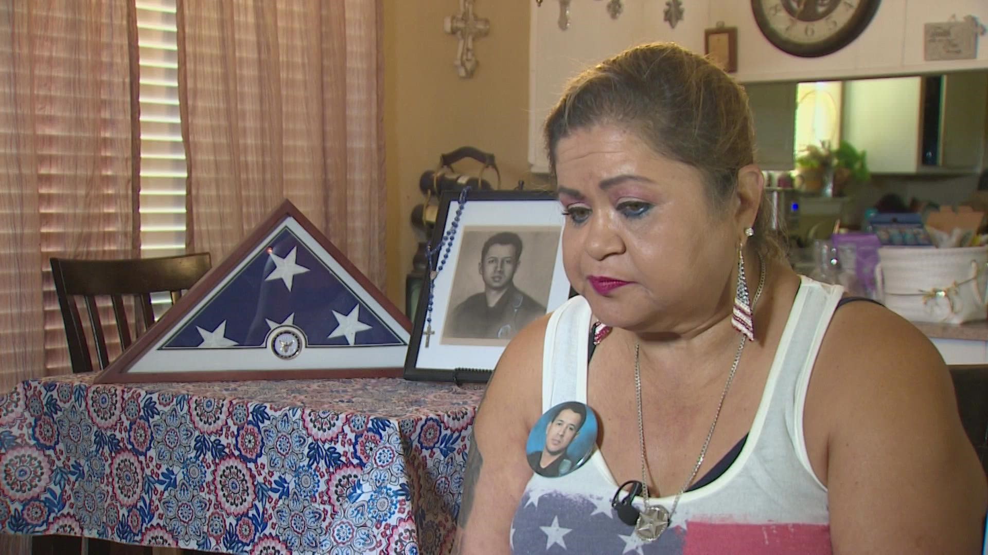 Valeria Zamarripa knows what it's like to lose someone to gun violence. Her son Patrick Zamarripa was among 5 officers killed on July 7, 2016 in Dallas.