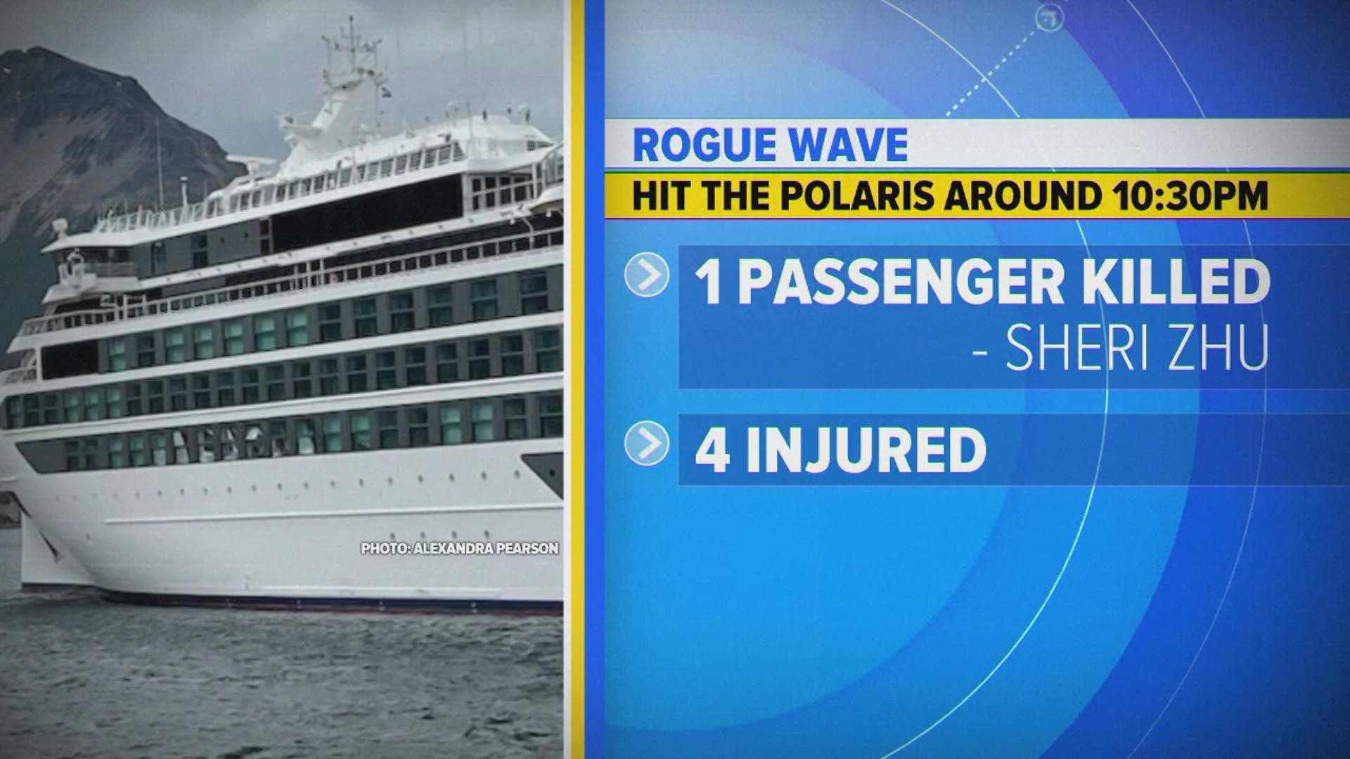 The victim killed in the deadly incident aboard the Viking Polaris cruise ship has been identified as a 62-year-old American woman.