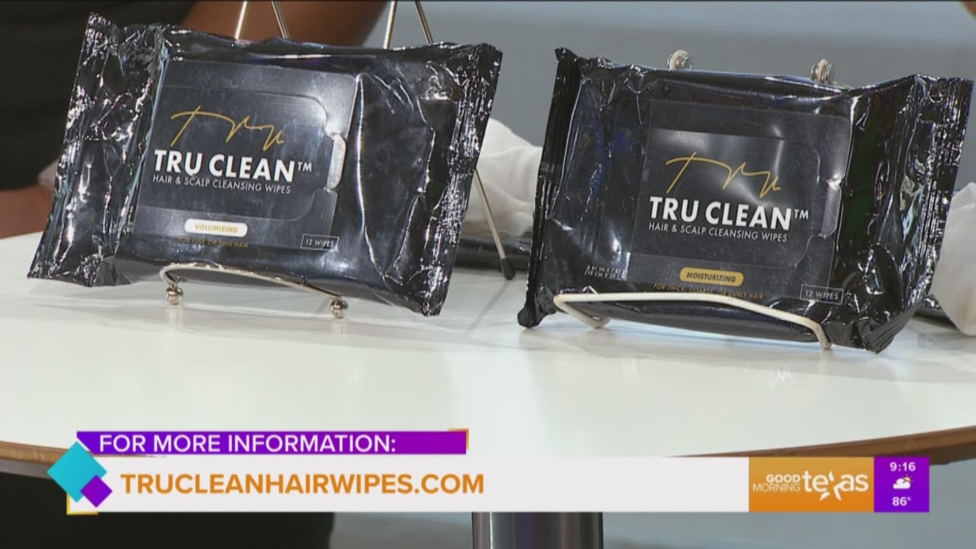 Go to trucleanhairwipes.com for more information.