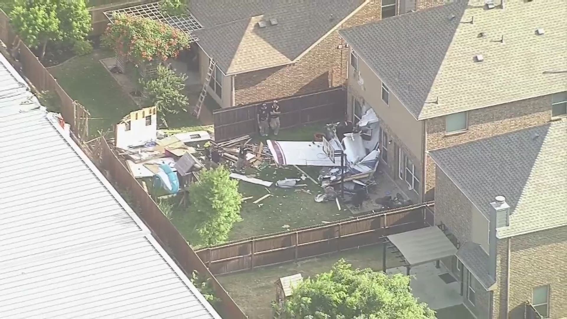 Two people were transported to area hospitals after a plane crashed Thursday evening into a McKinney home.