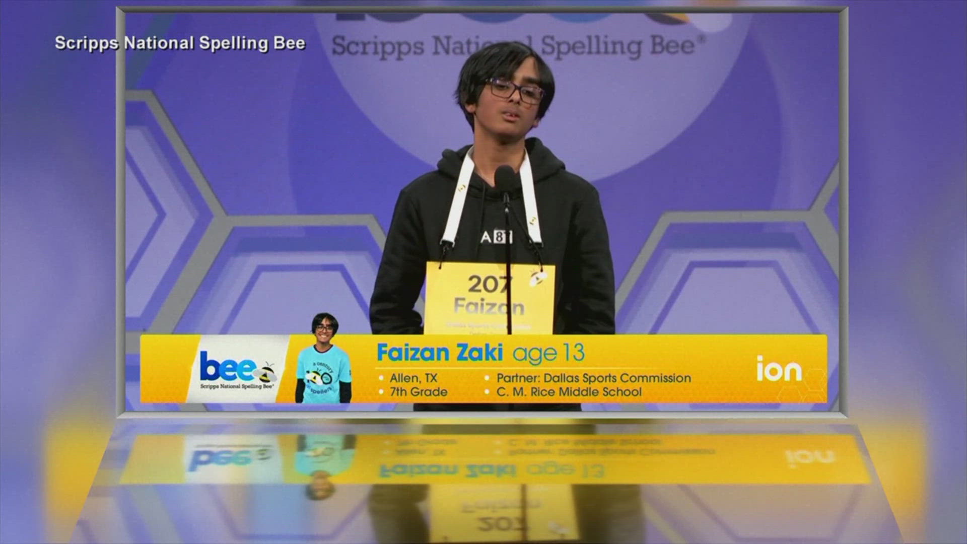 Faizan Zaki, 13, from Allen, Texas, who lost in a lightning-round tiebreaker last year, won the title. 