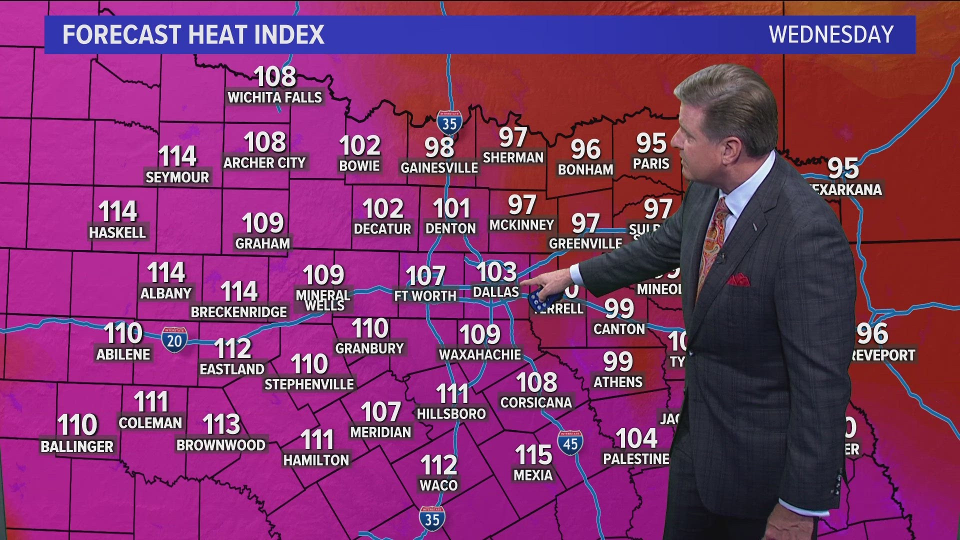 An excessive heat warning continues into Wednesday.