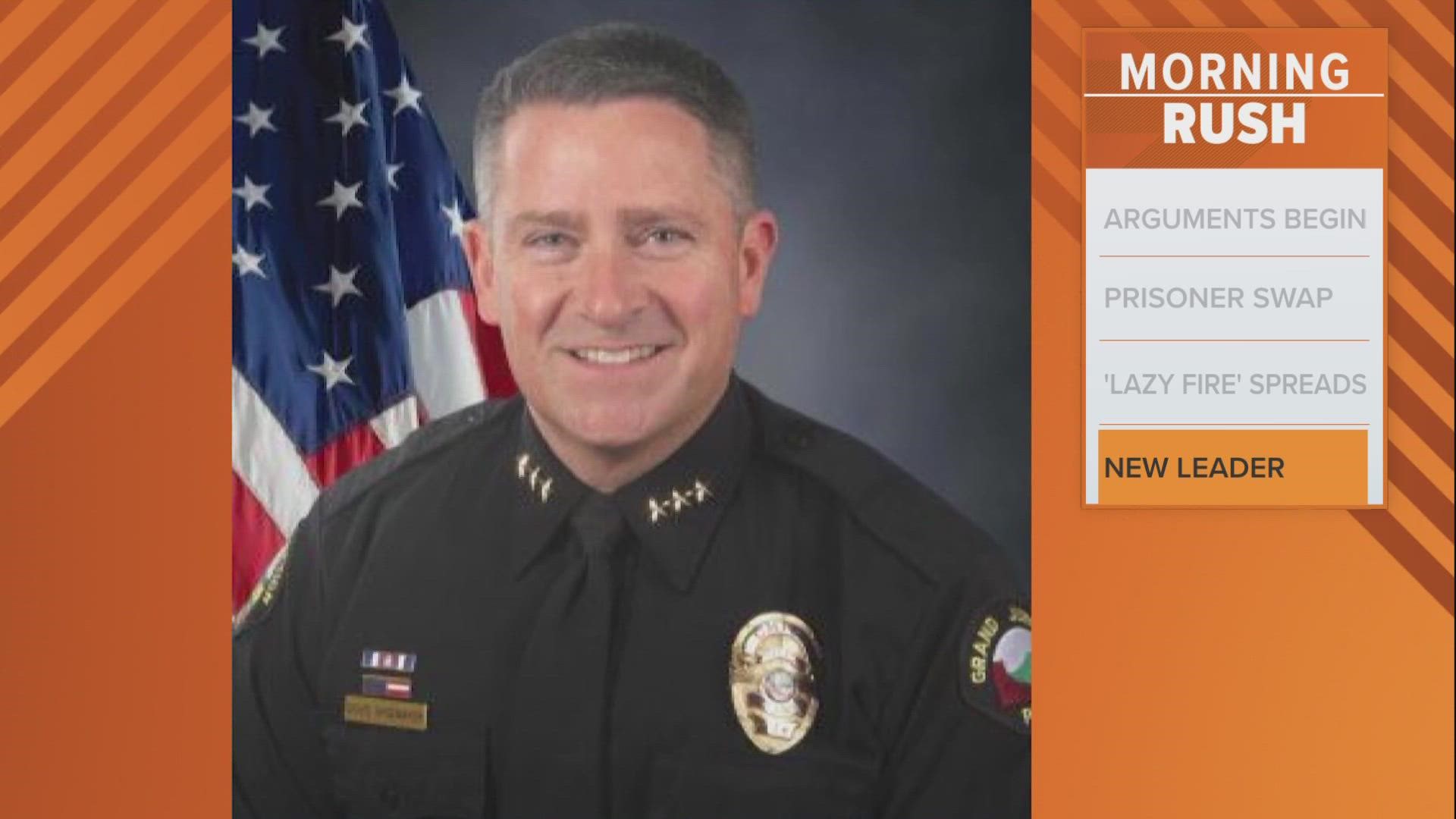 Incoming chief Doug Shoemaker was previously police chief in Grand Junction, Colorado.