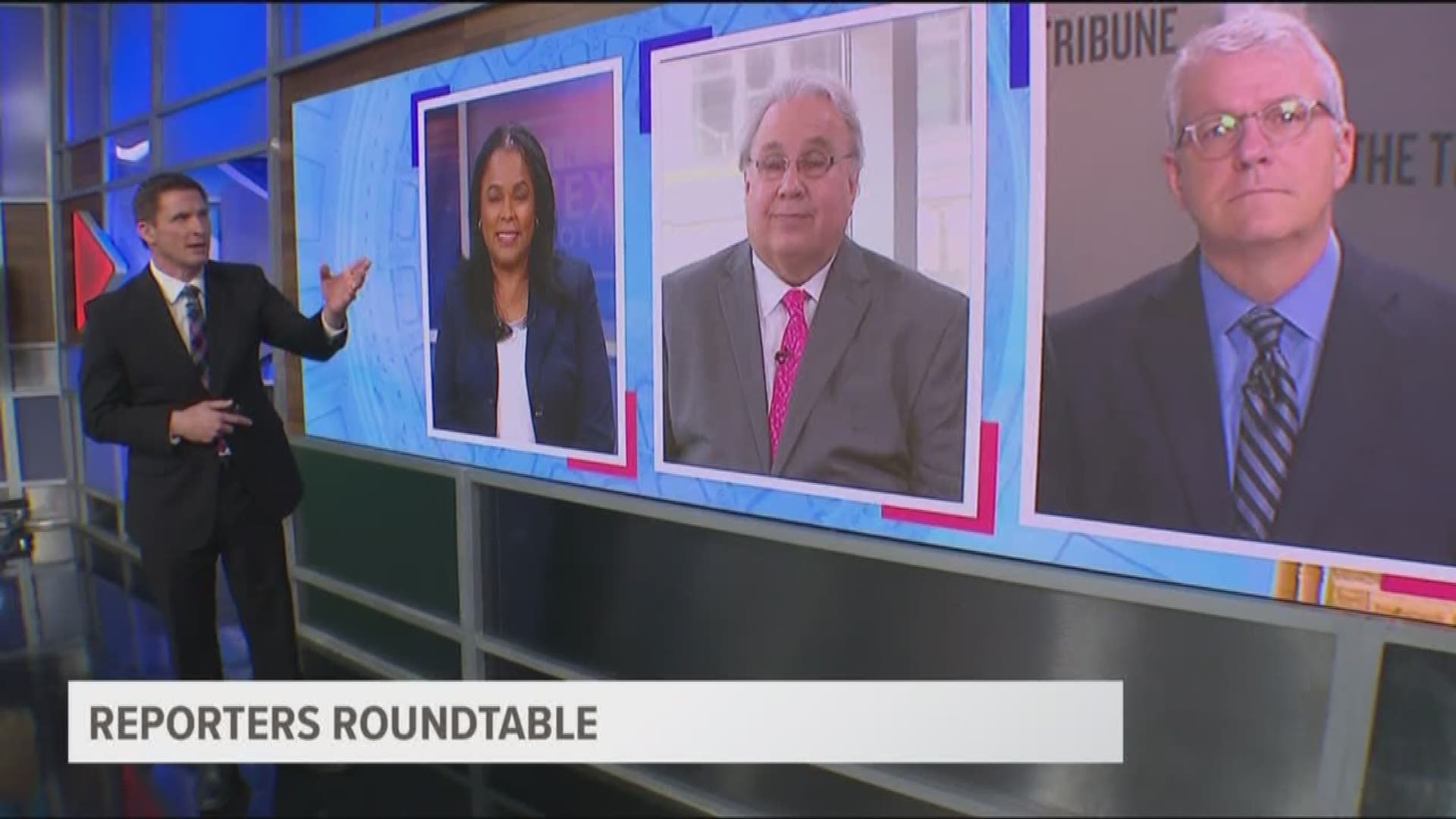 Reporters Roundtable puts the headlines in perspective each week. Ross Ramsey and Bud Kennedy returned along with Berna Dean Steptoe, WFAA’s political producer. Ross, Bud and  Berna Dean joined host Jason Wheeler, filling in for Jason Whitely, to discuss the third Democratic presidential debate. The September debate will be held in Houston, Texas.