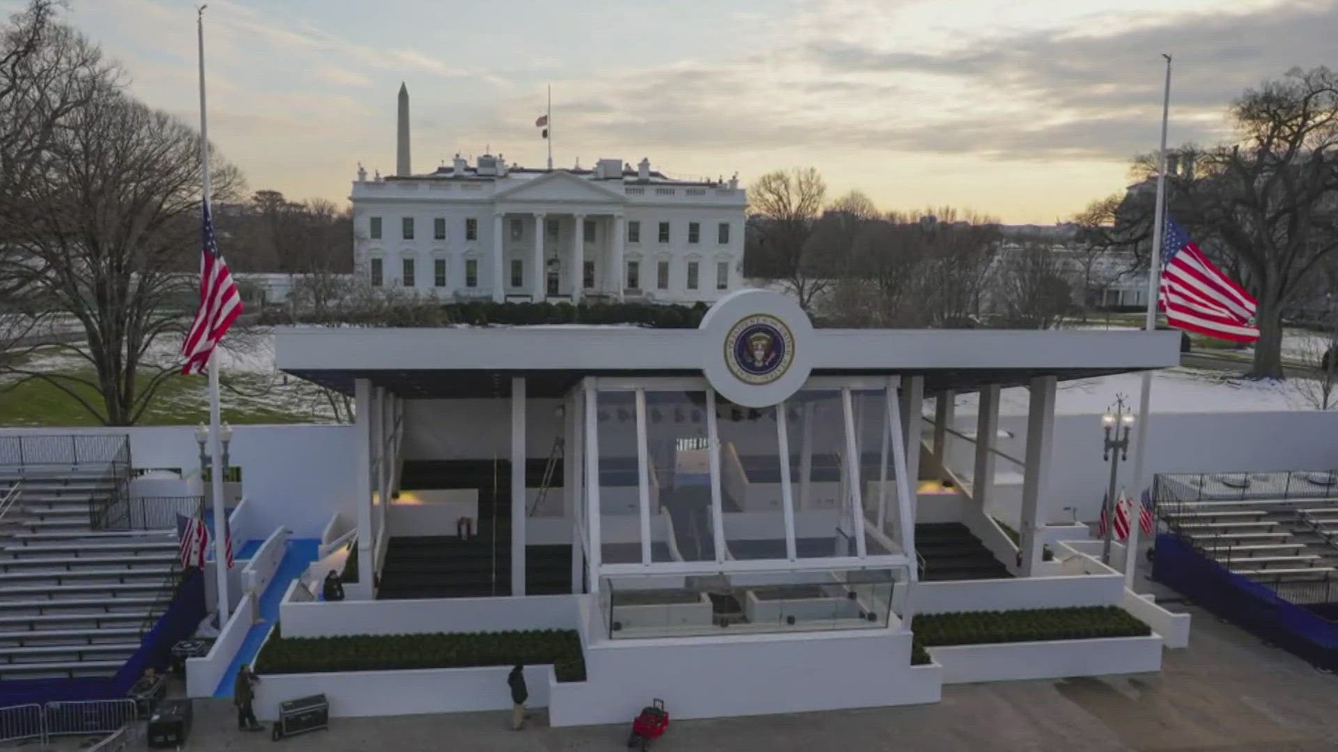 The swearing-in was last moved indoors in 1985, when President Ronald Reagan began his second term.