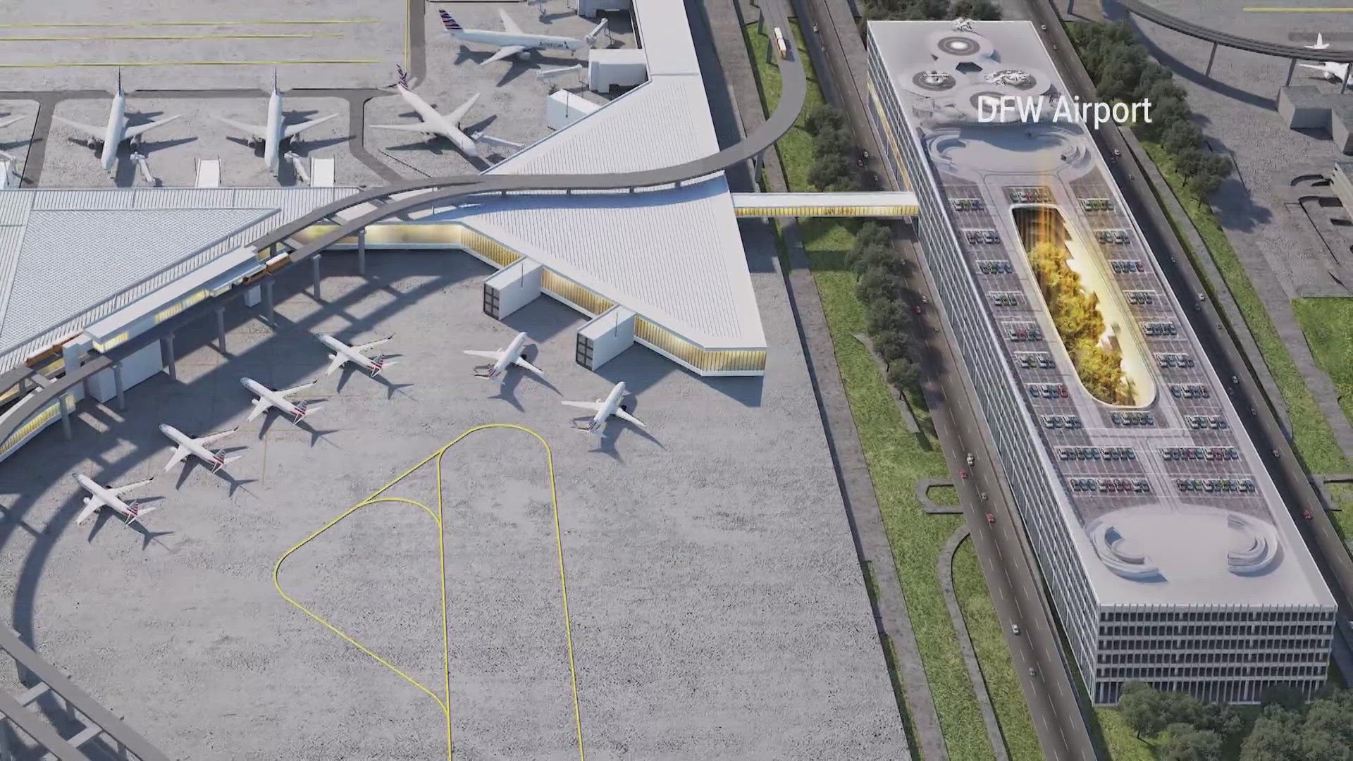 Here's a look at the latest DFW Airport expansion renderings and plans.