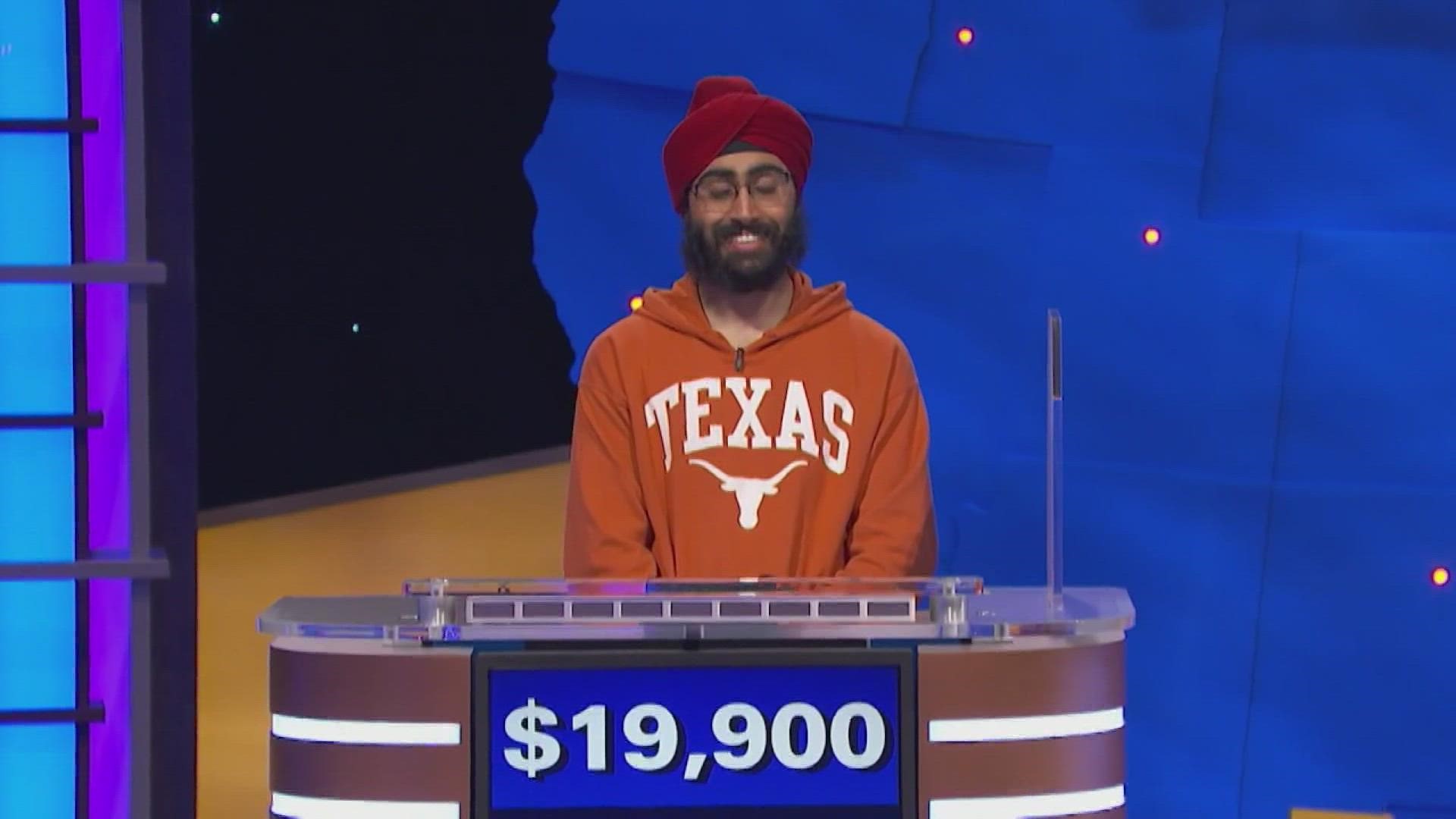 Plano's Jaskaran Singh attends the University of Texas at Austin and is one of six semifinalists left in the Jeopardy! National College Championship.