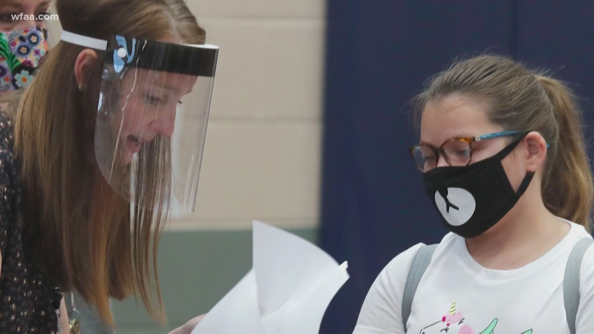 The Texas Education Agency’s guidance about using face shields in place of masks on a school campus differs from what the CDC recommends.