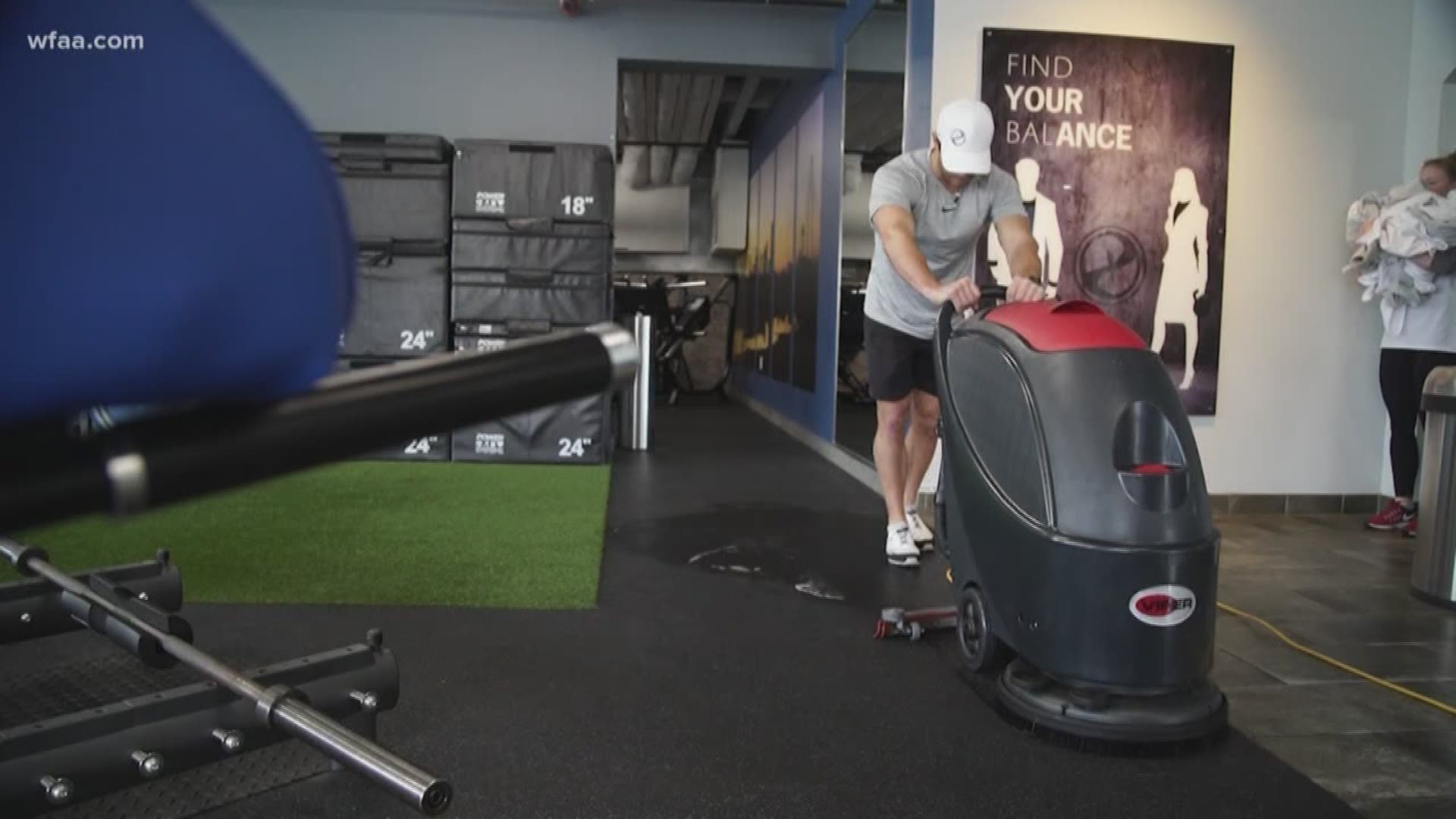 WFAA's Sonia Azad takes a look at how local fitness studios are ensuring their spaces are clean and containing the spread of germs.