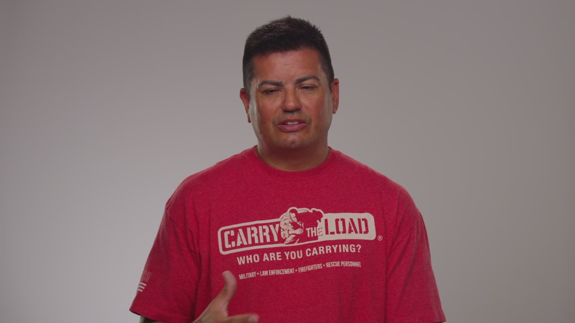 David Garay talks about his reason for participating in Carry the Load.