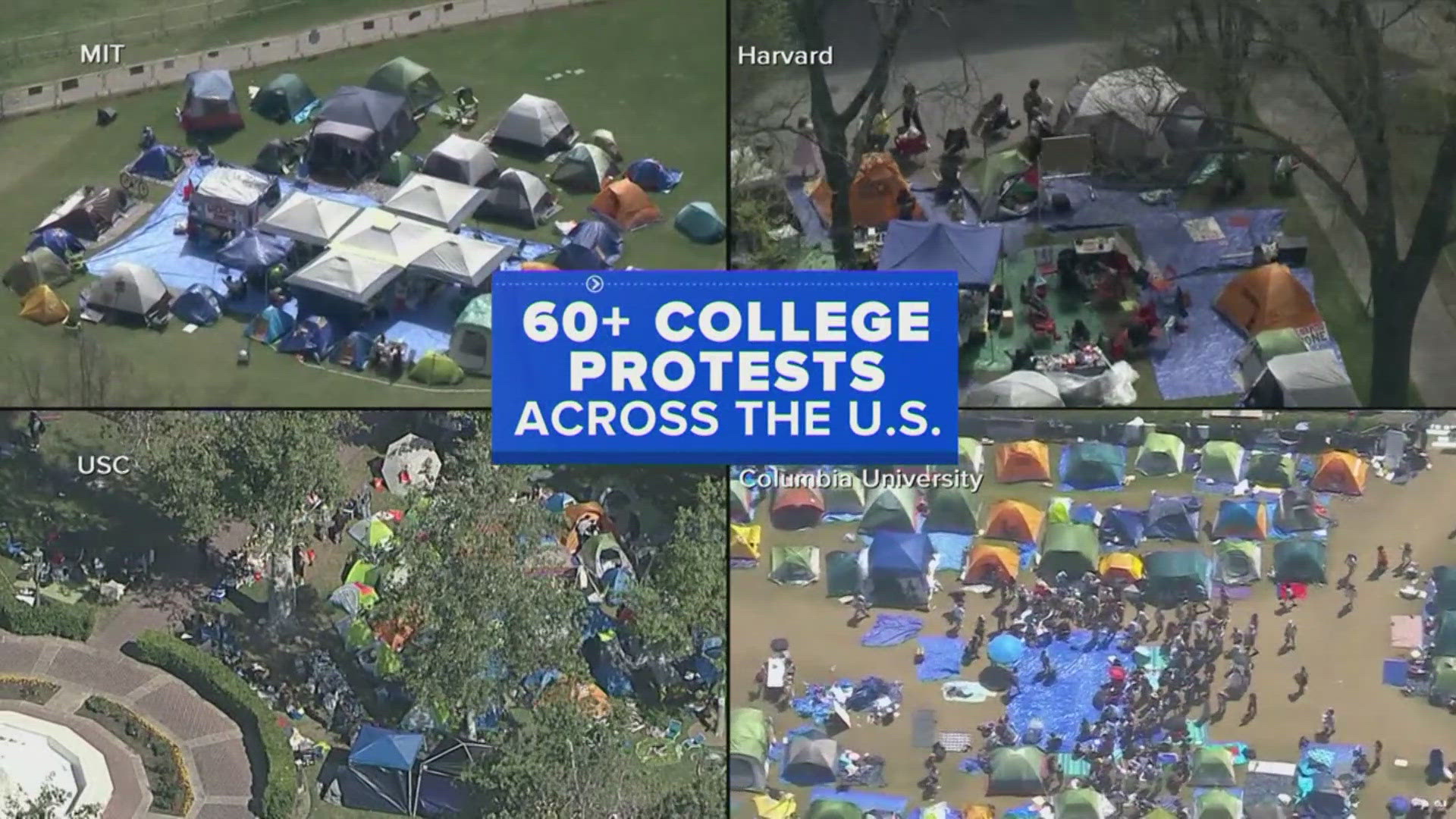 More than 60 protests have happened at college campuses across the country.