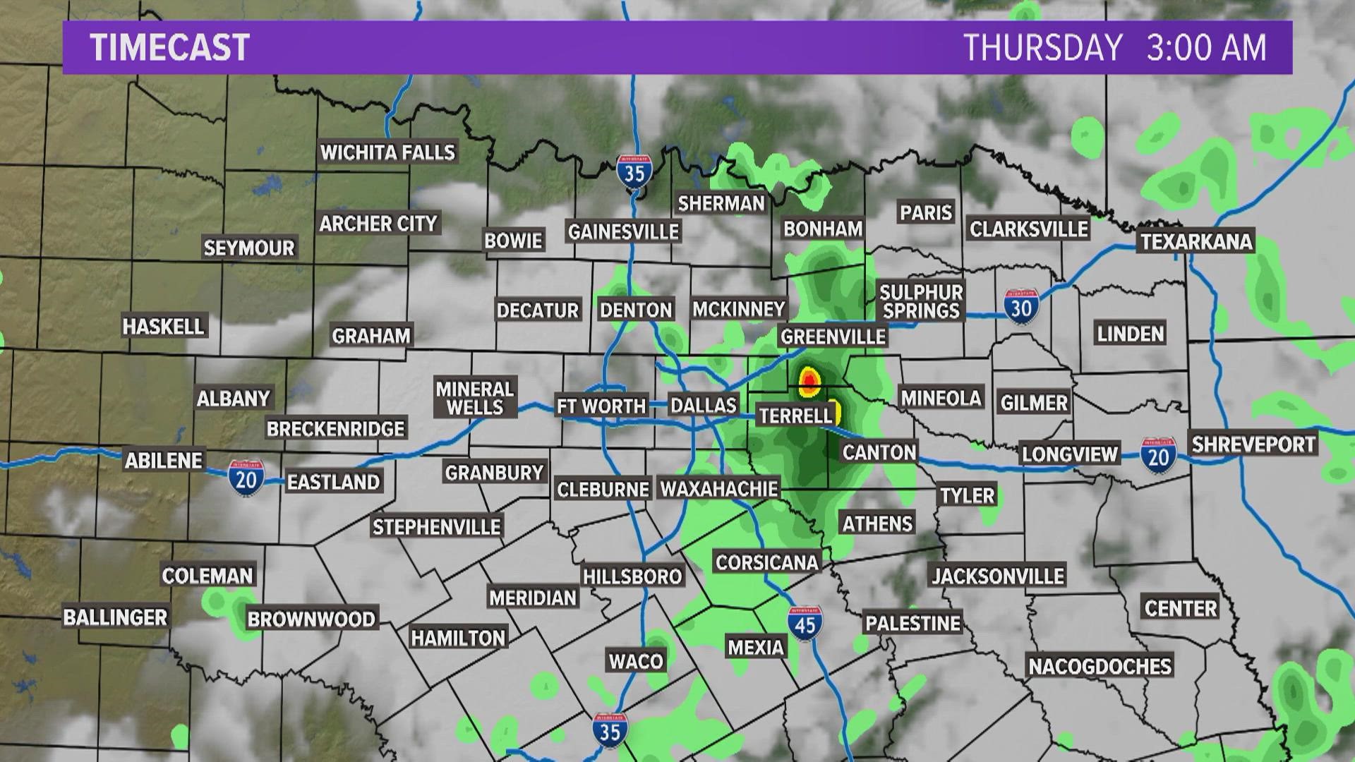 Storm Timing Through Thursday